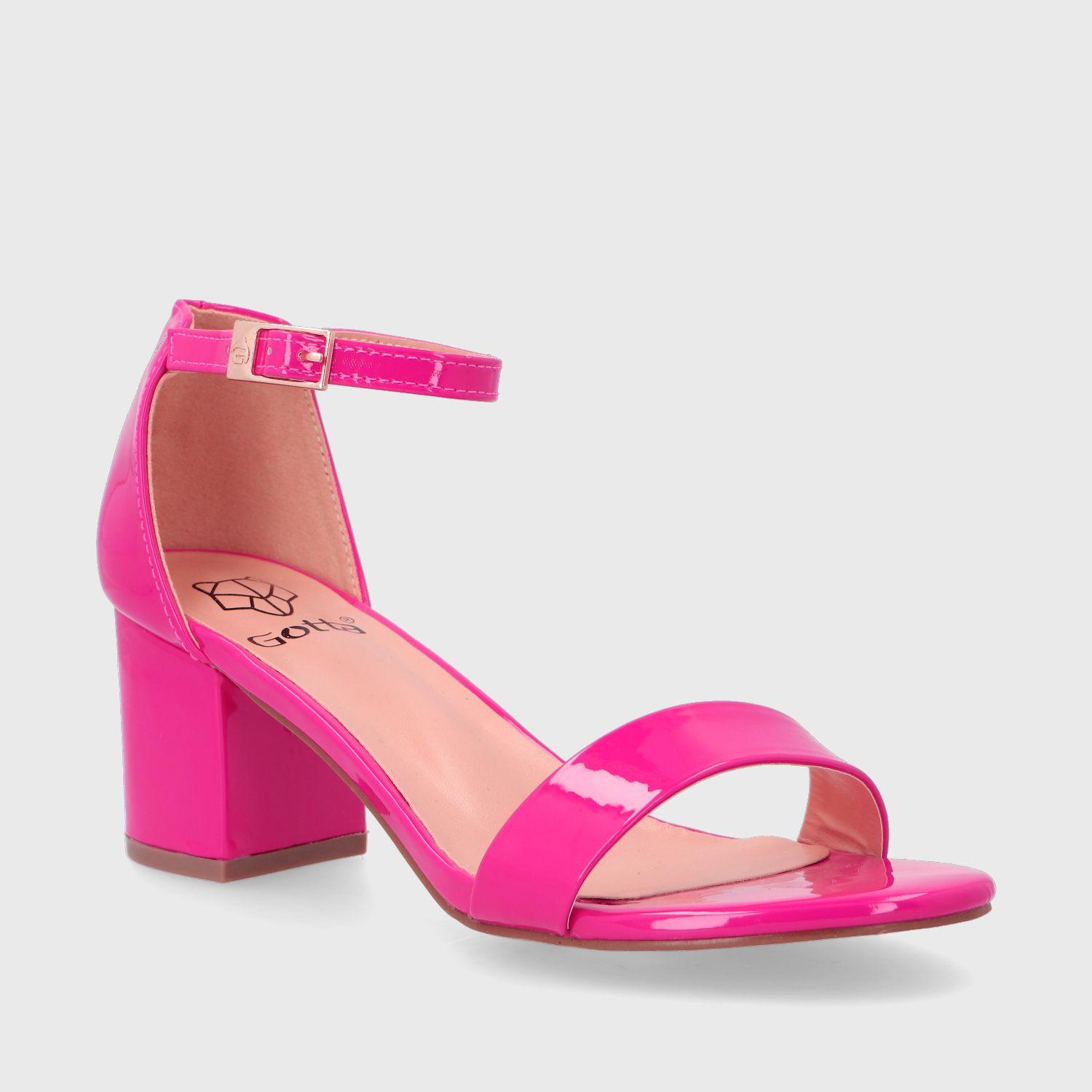 Sandalia Taco Fucsia Mujer C6161 Gotta-4