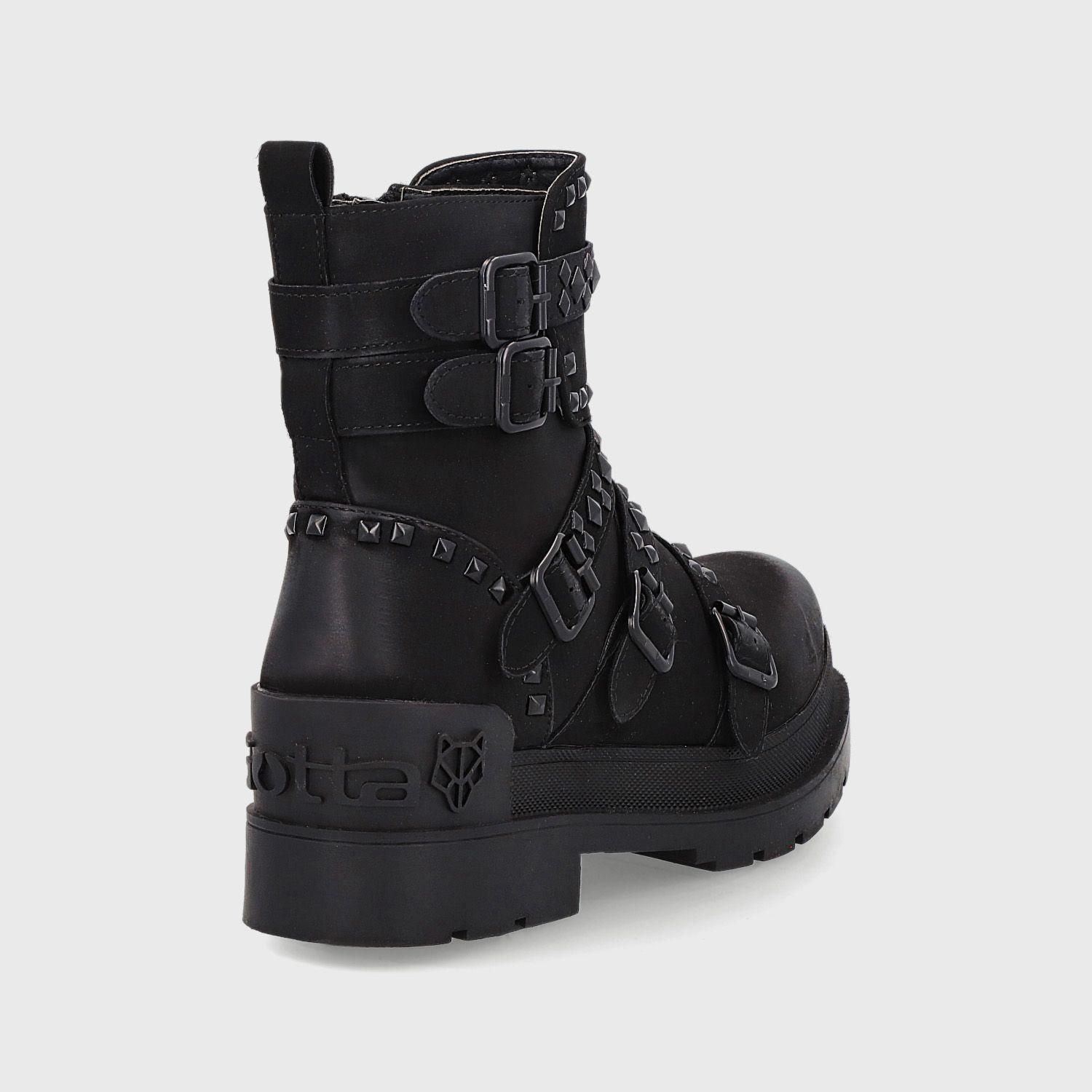 Botín Plataforma Negro Mujer 25682 Gotta-4