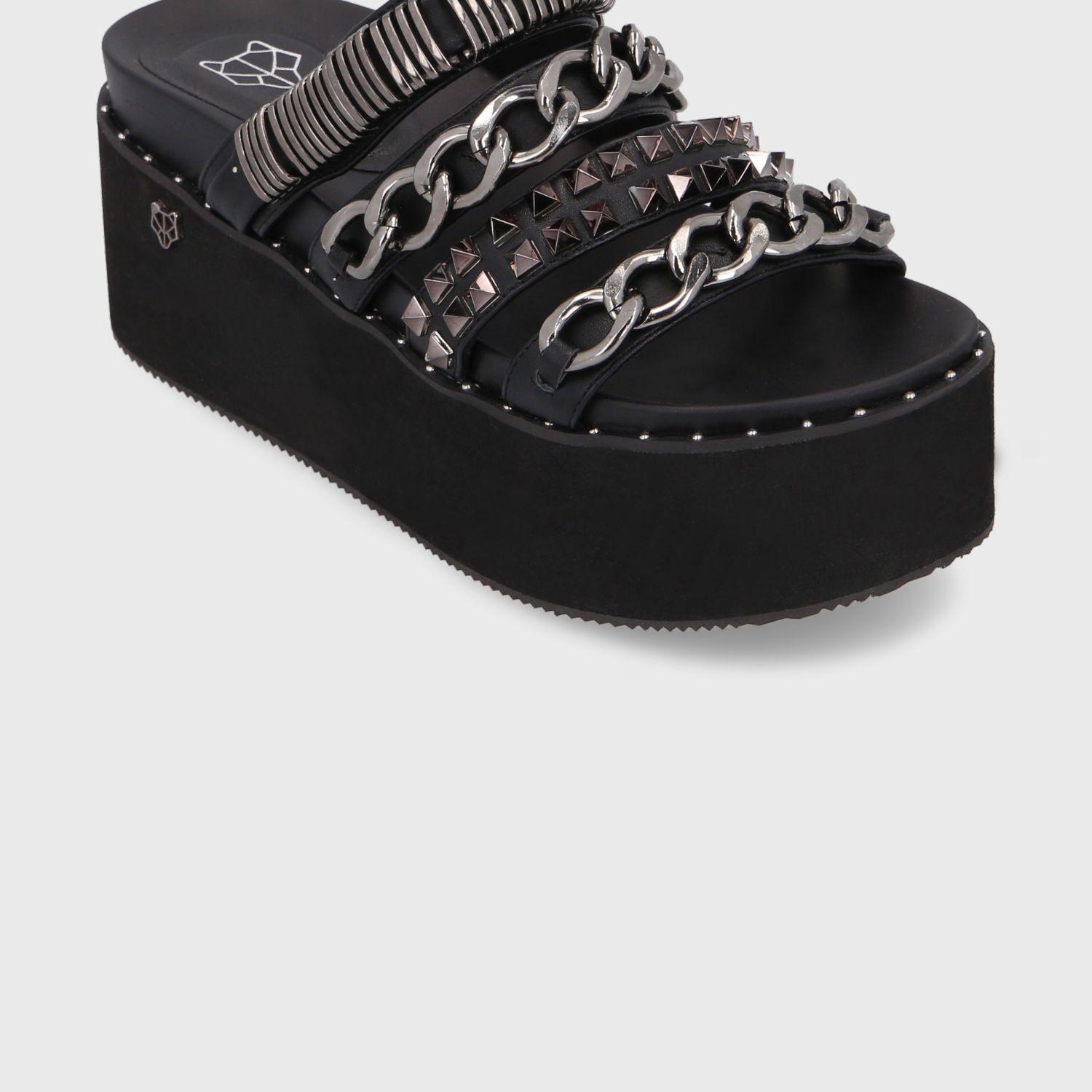 Sandalia Plataforma Negra Mujer 15660 Gotta-5