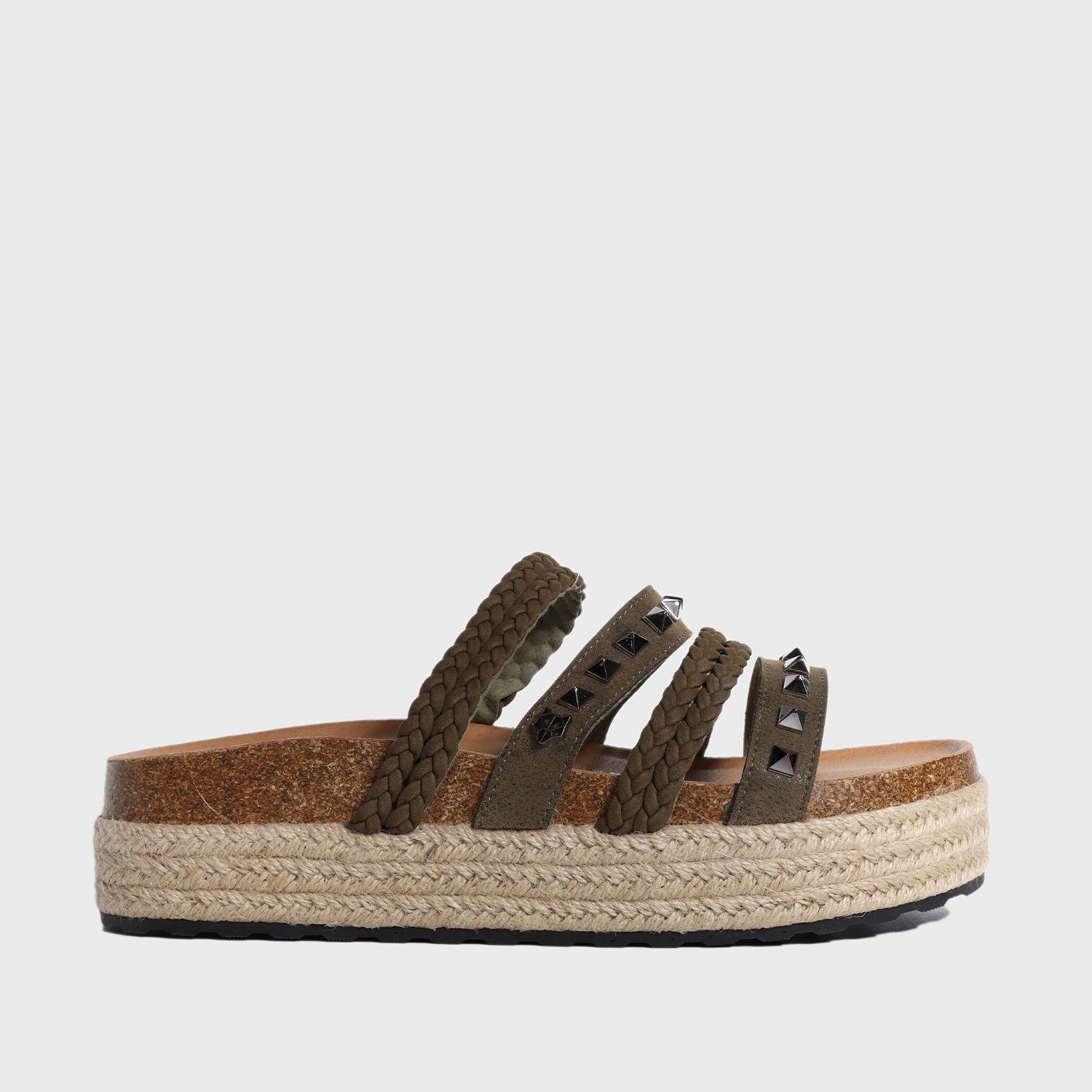 Sandalia Plataforma Verde Mujer 23200 Gotta-0