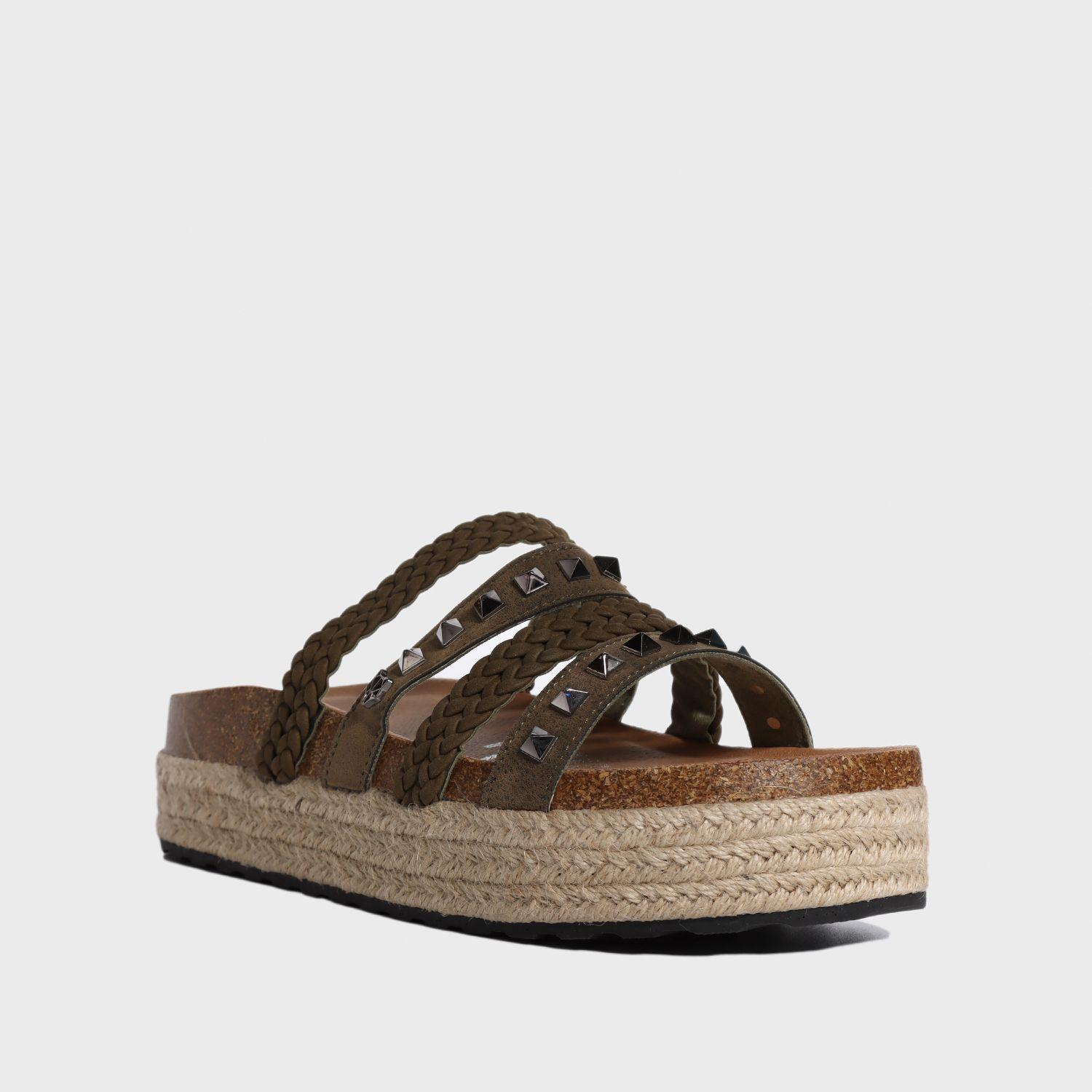 Sandalia Plataforma Verde Mujer 23200 Gotta-1