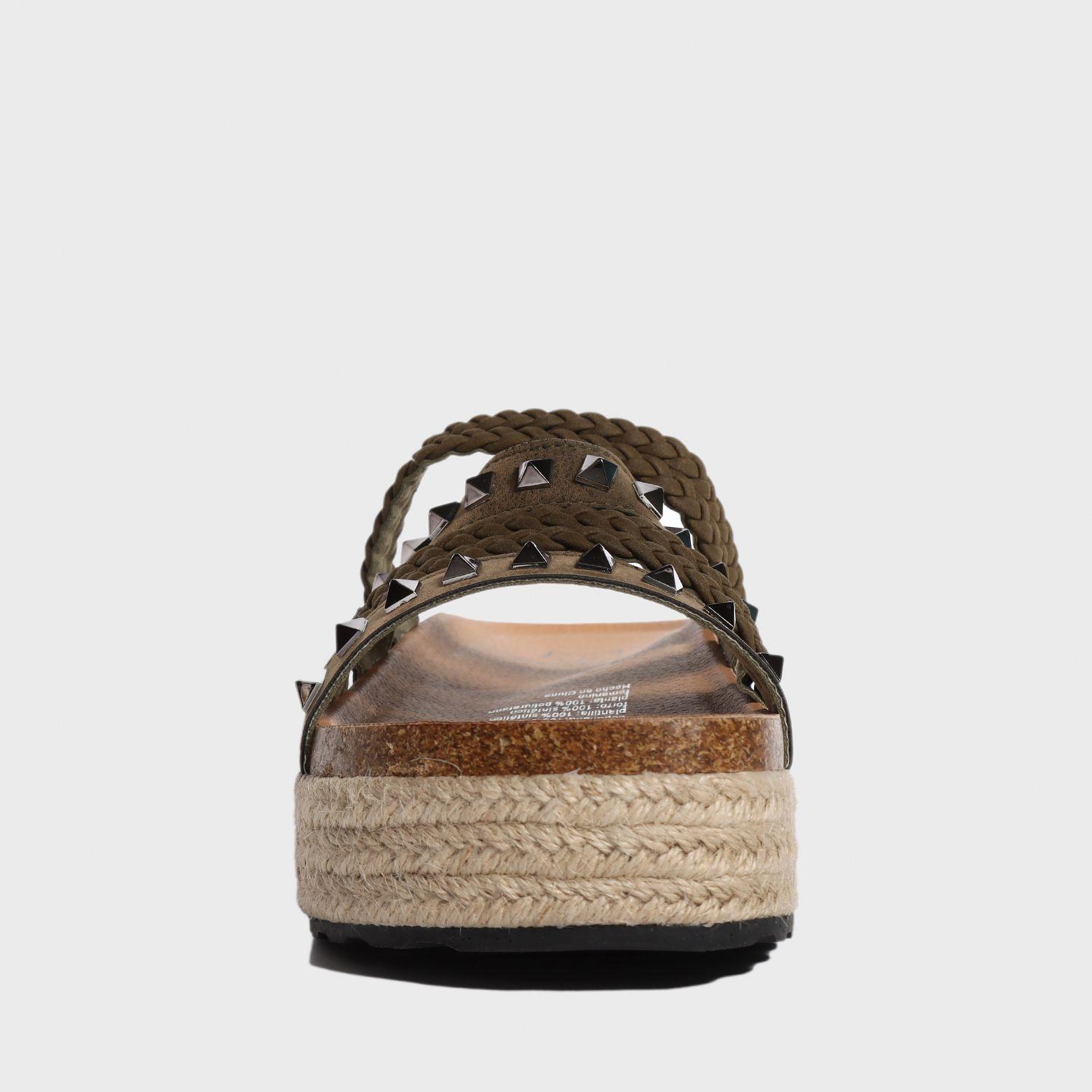 Sandalia Plataforma Verde Mujer 23200 Gotta-2