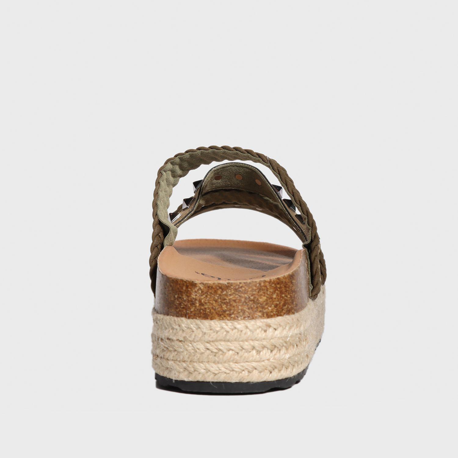 Sandalia Plataforma Verde Mujer 23200 Gotta-4