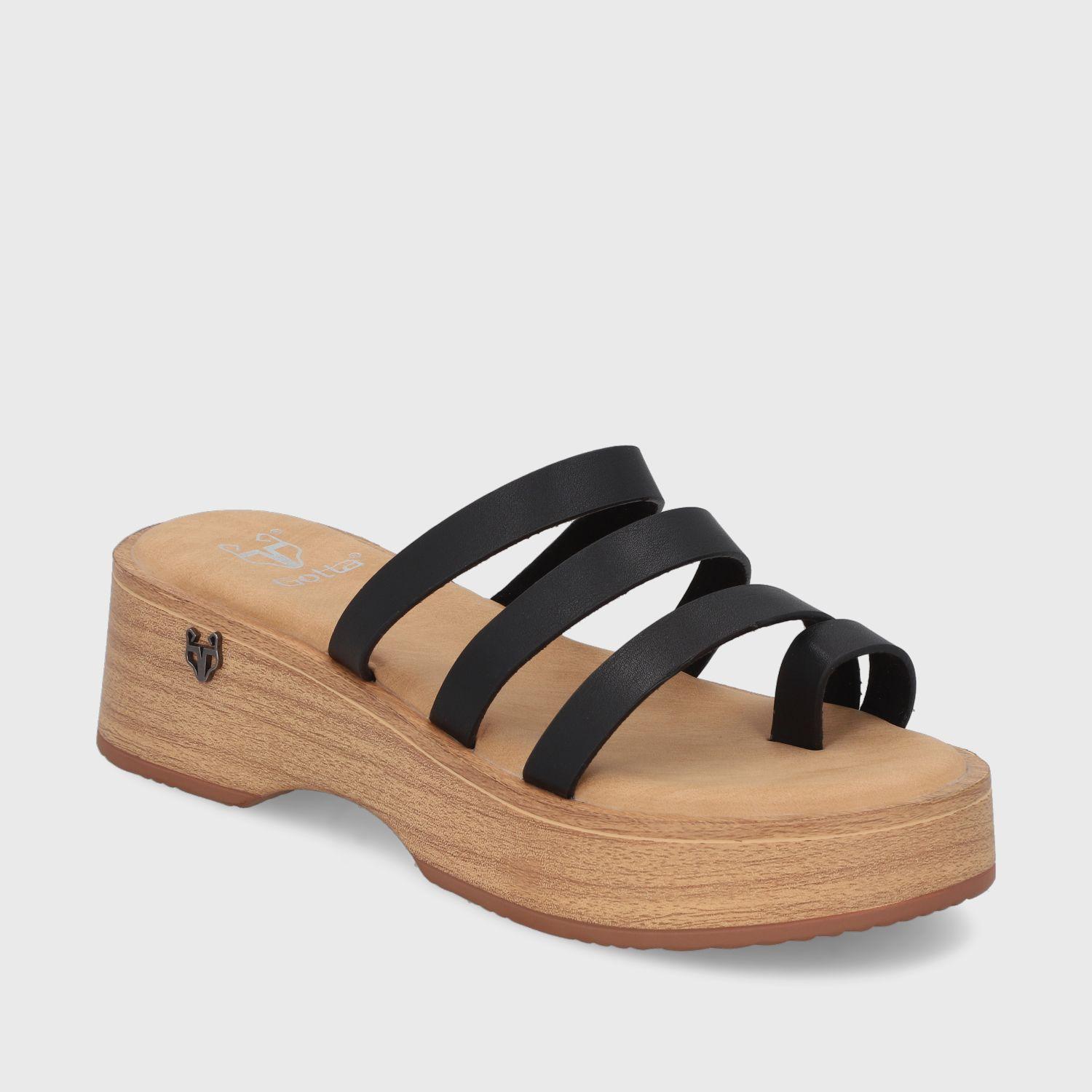 Sandalia Negra  Mujer 45891 Gotta-1