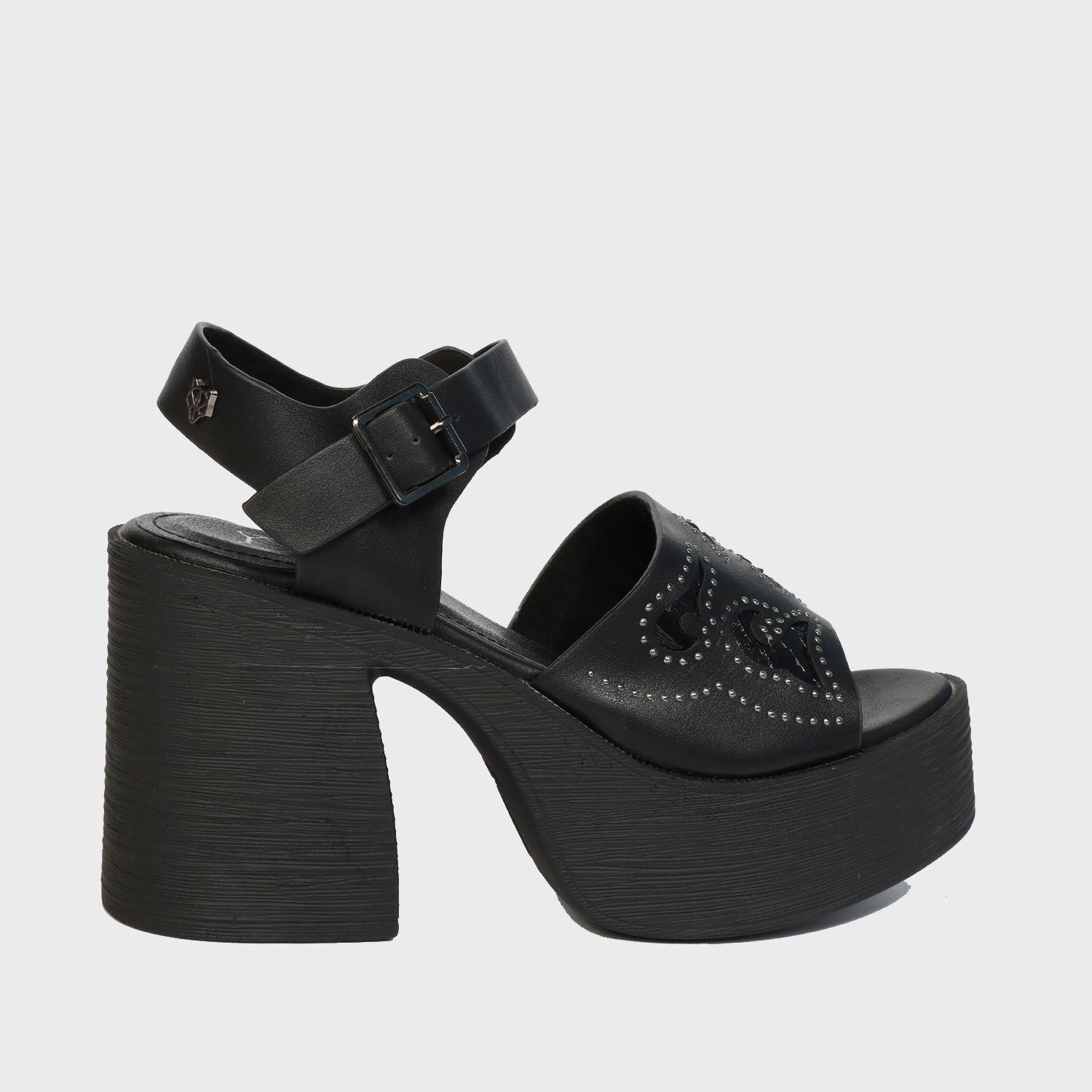 Sandalia Plataforma Negra Mujer 25412 Gotta-0