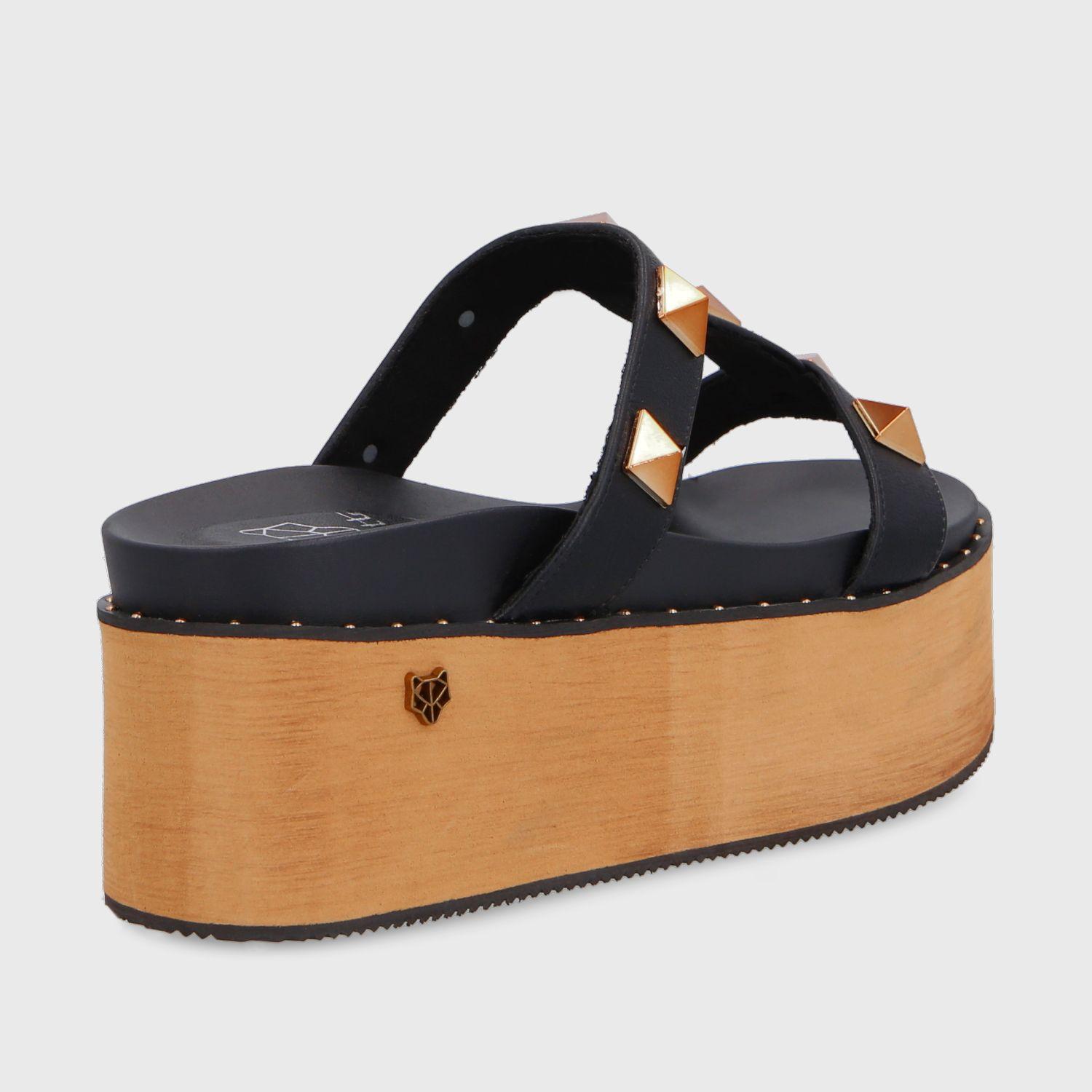 Sandalia Plataforma Negra Mujer 1566A Gotta-4