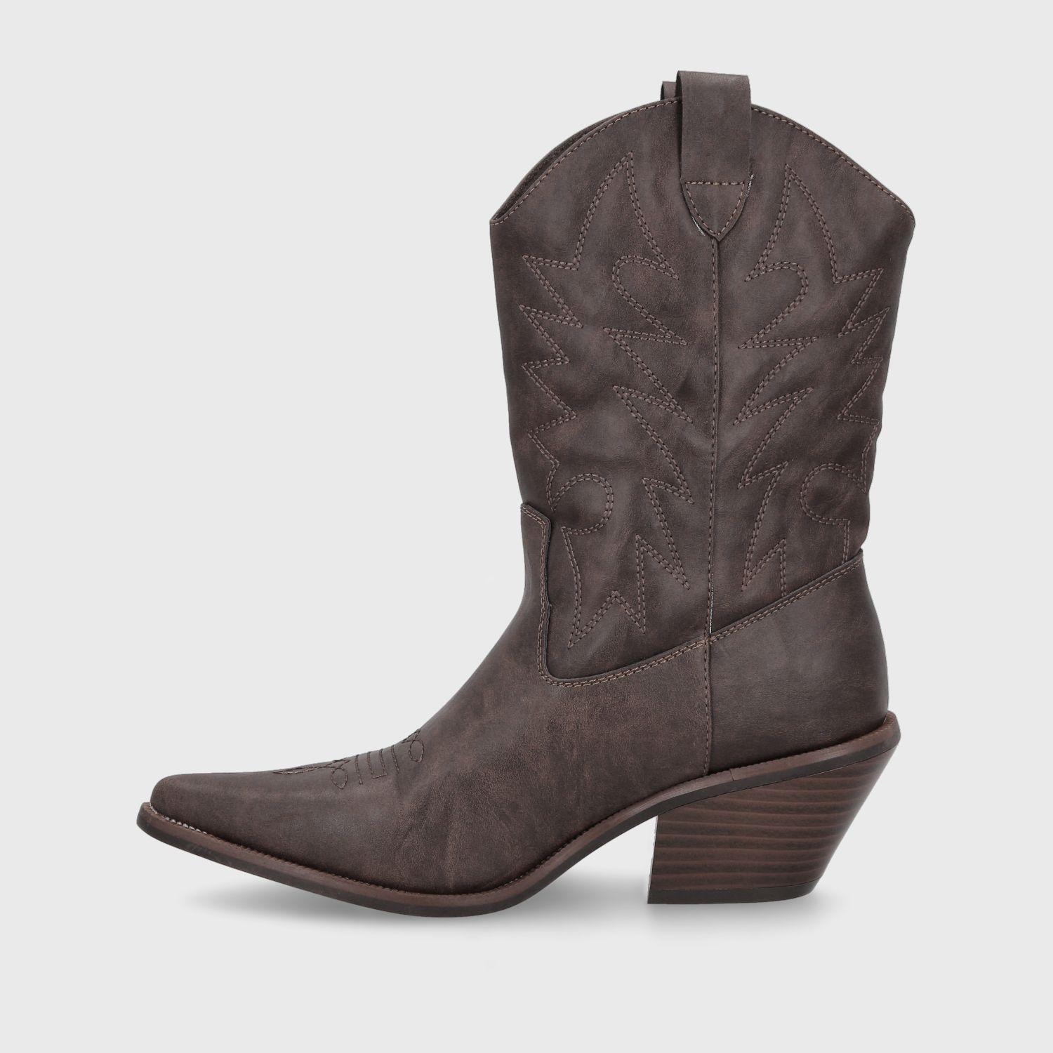 Bota Texana Café Mujer 33751 Gotta-3