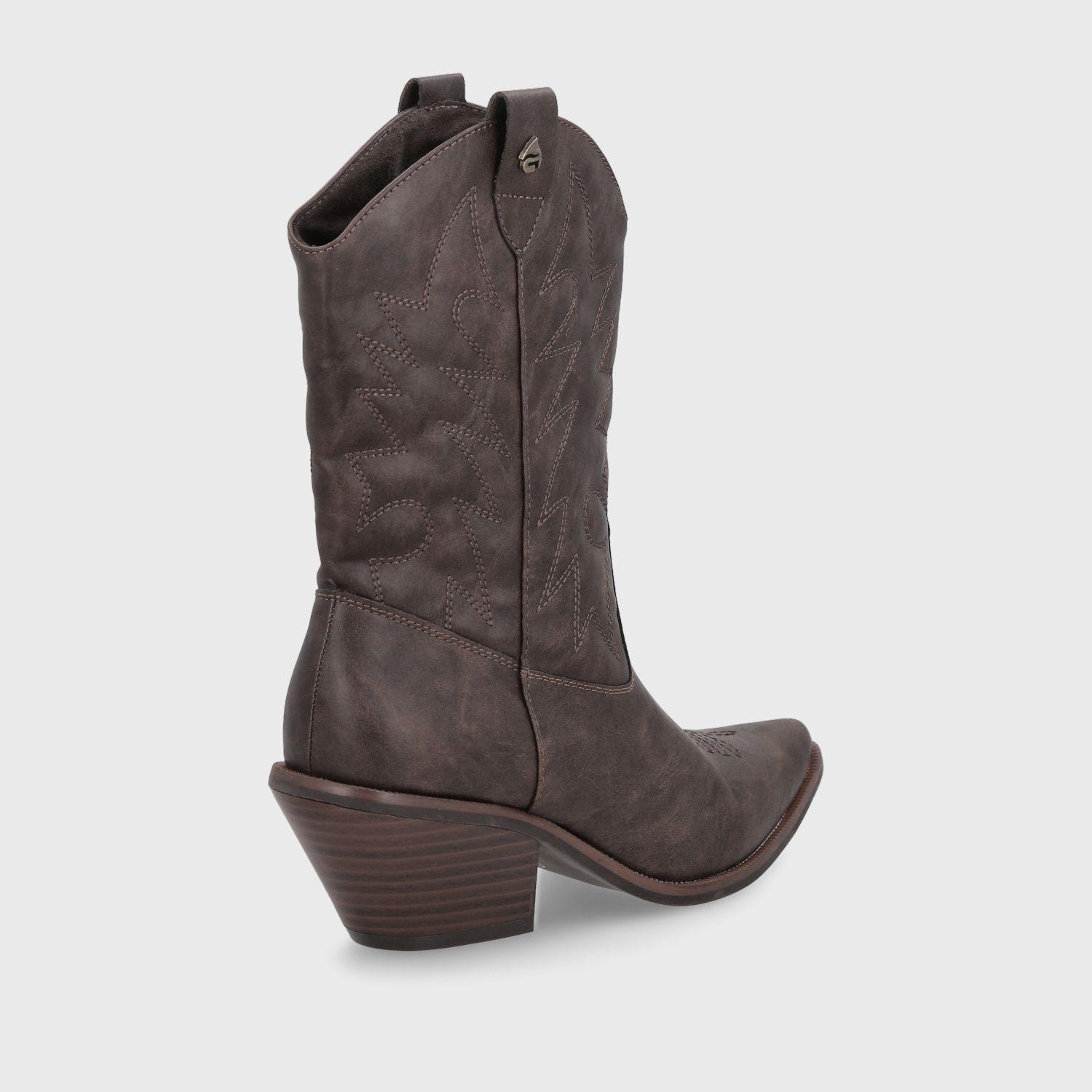Bota Texana Café Mujer 33751 Gotta-4