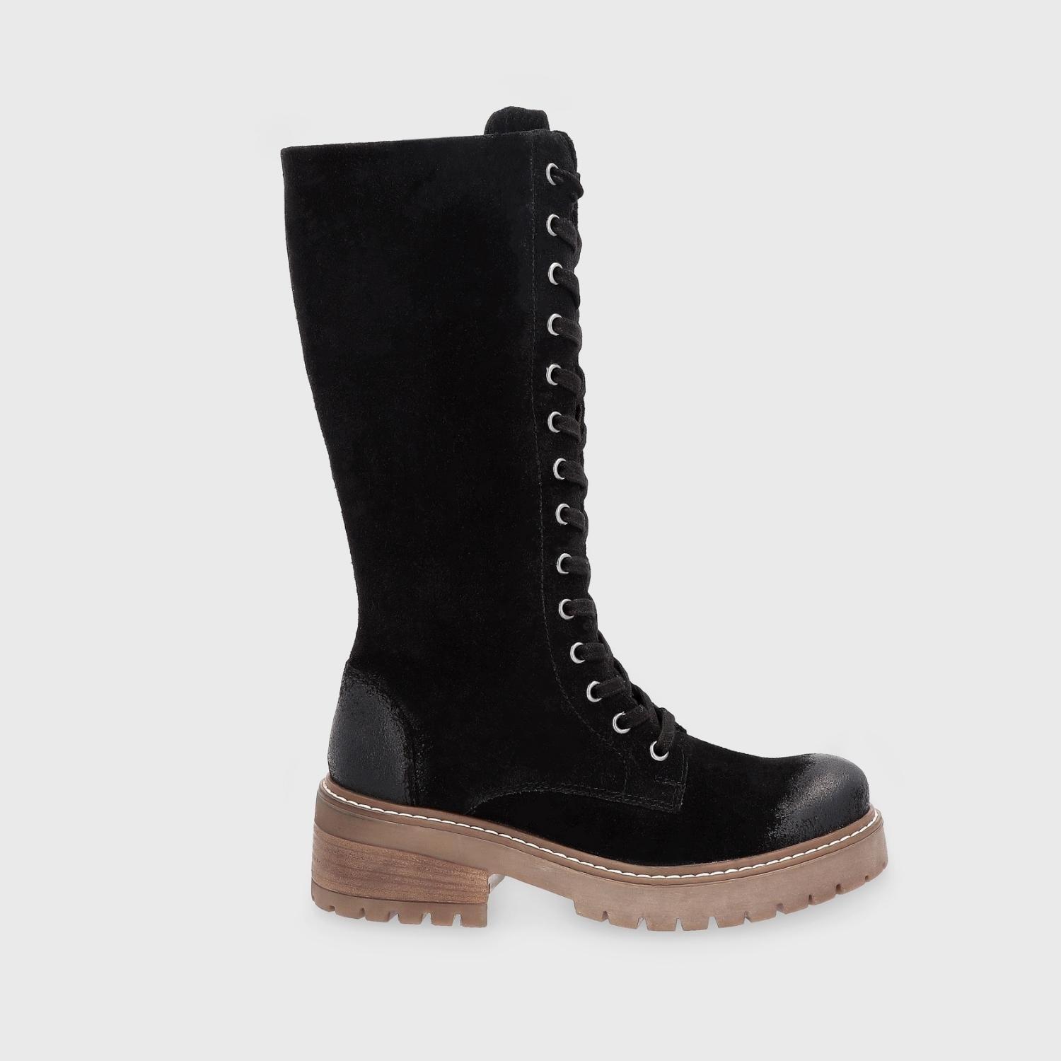 Bota Cuero Negra Mujer 28505 Gotta-0