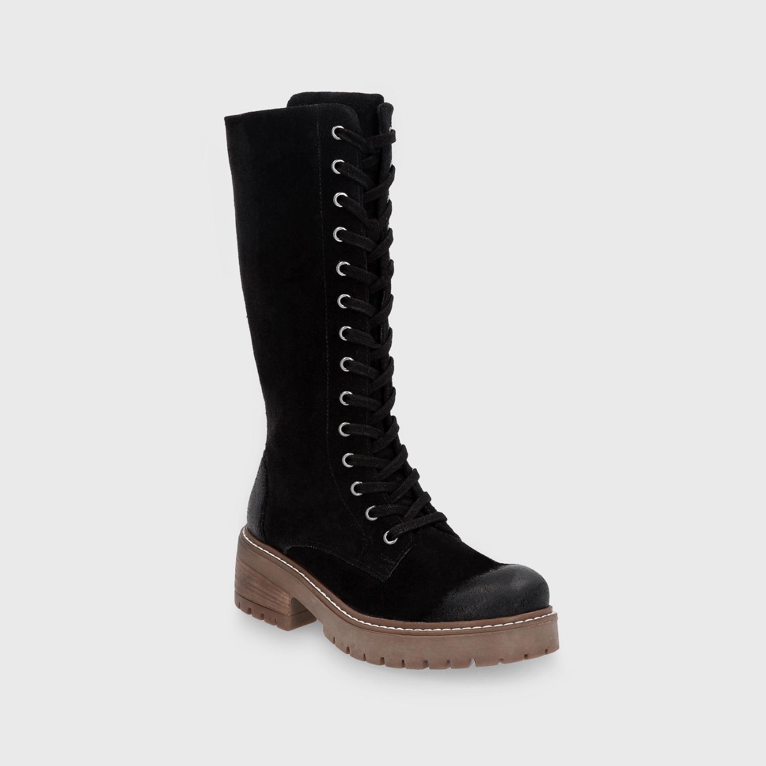 Bota Cuero Negra Mujer 28505 Gotta-1