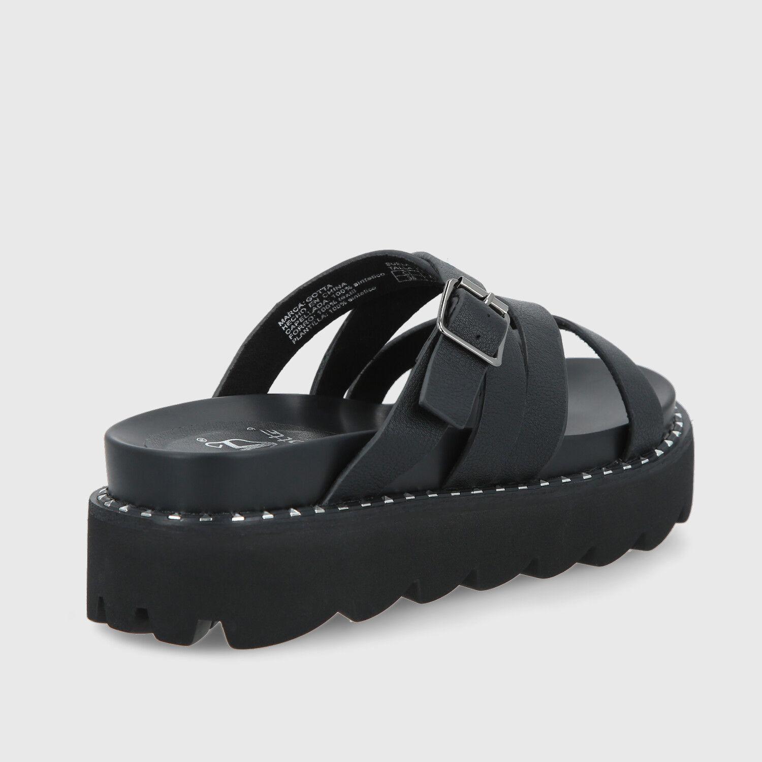 Sandalia Negra Mujer 1573C Gotta-4
