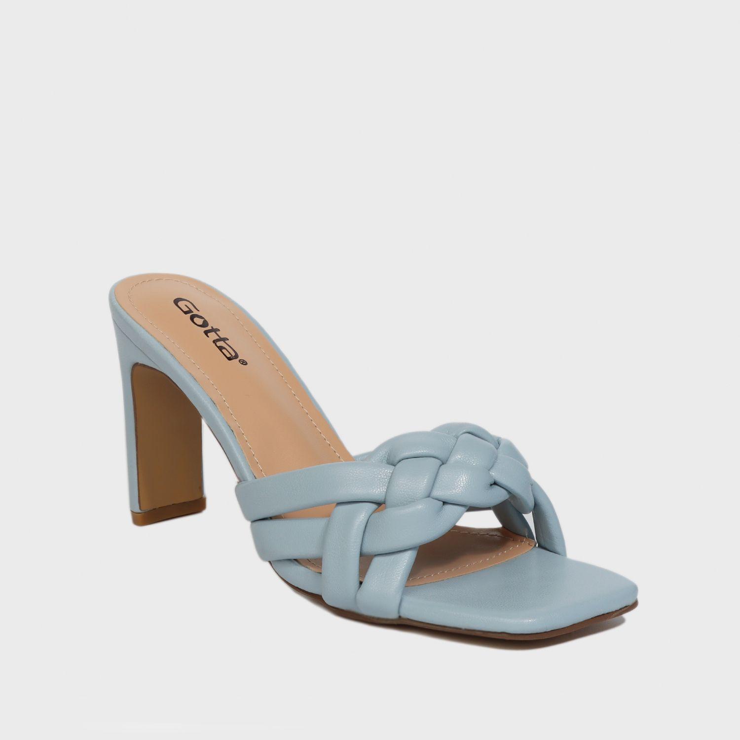 Sandalia Taco Celeste Mujer 25701 Gotta-1