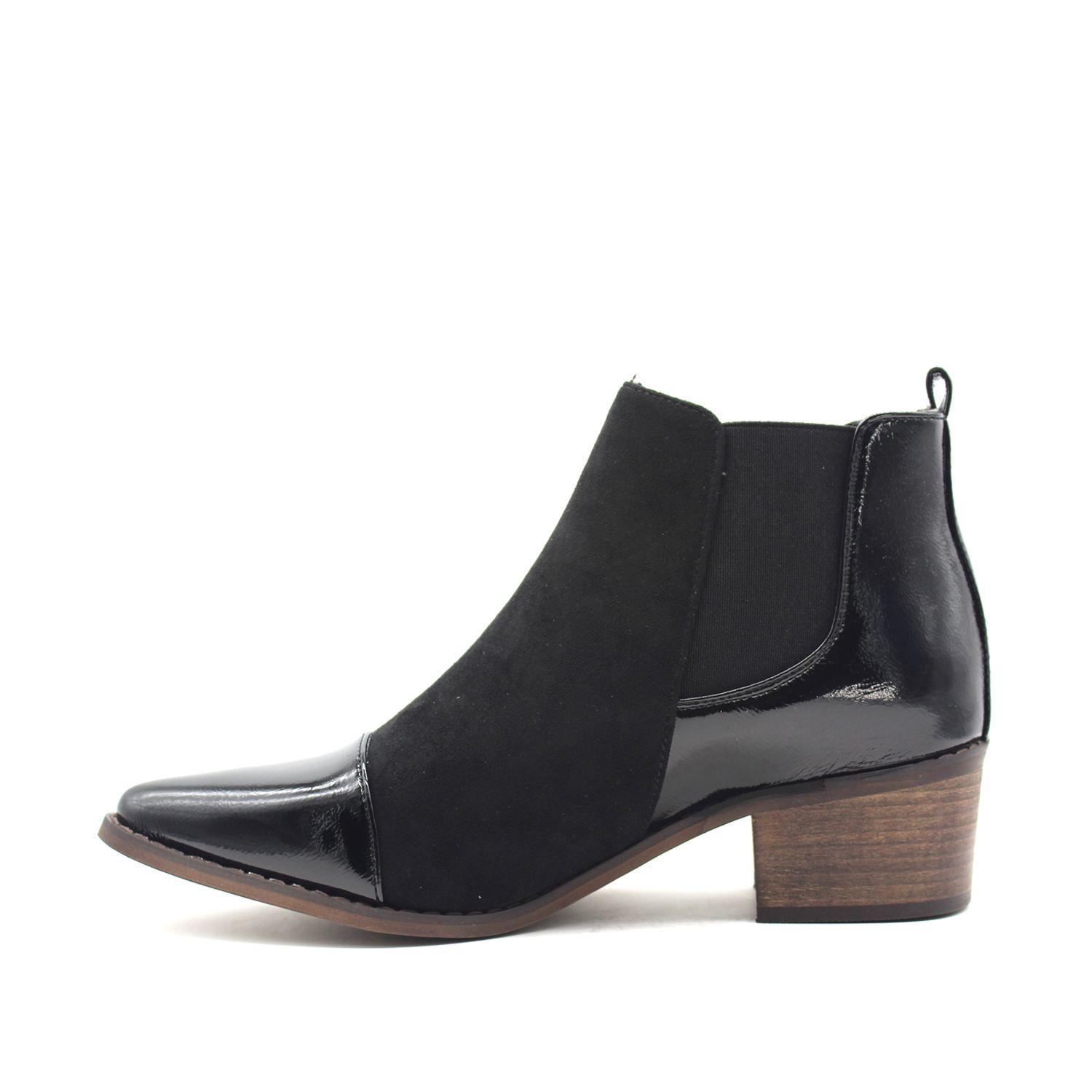 Botín Negro Mujer C7308 Gotta-3