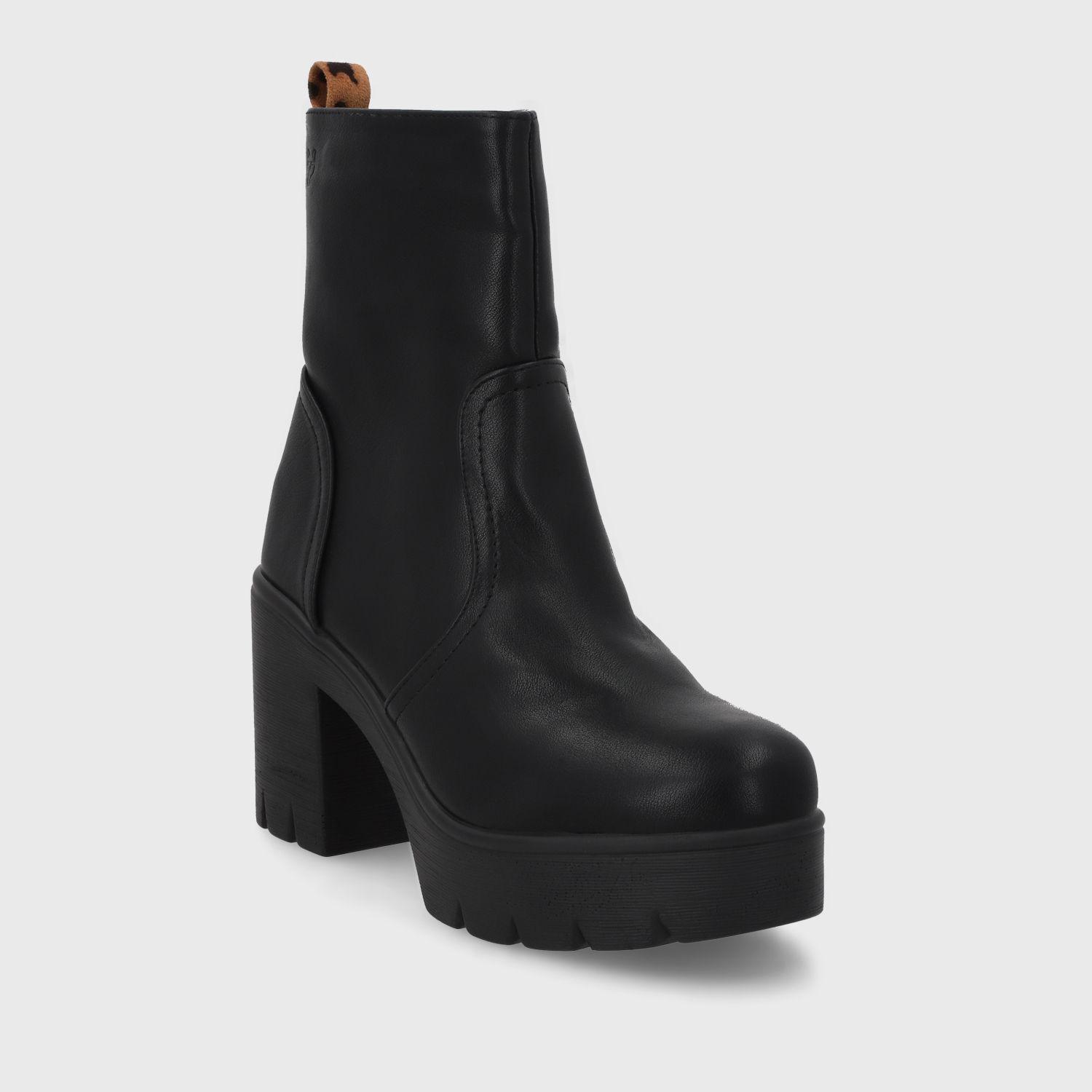 Botin Taco Negro Mujer 55310 Gotta-1