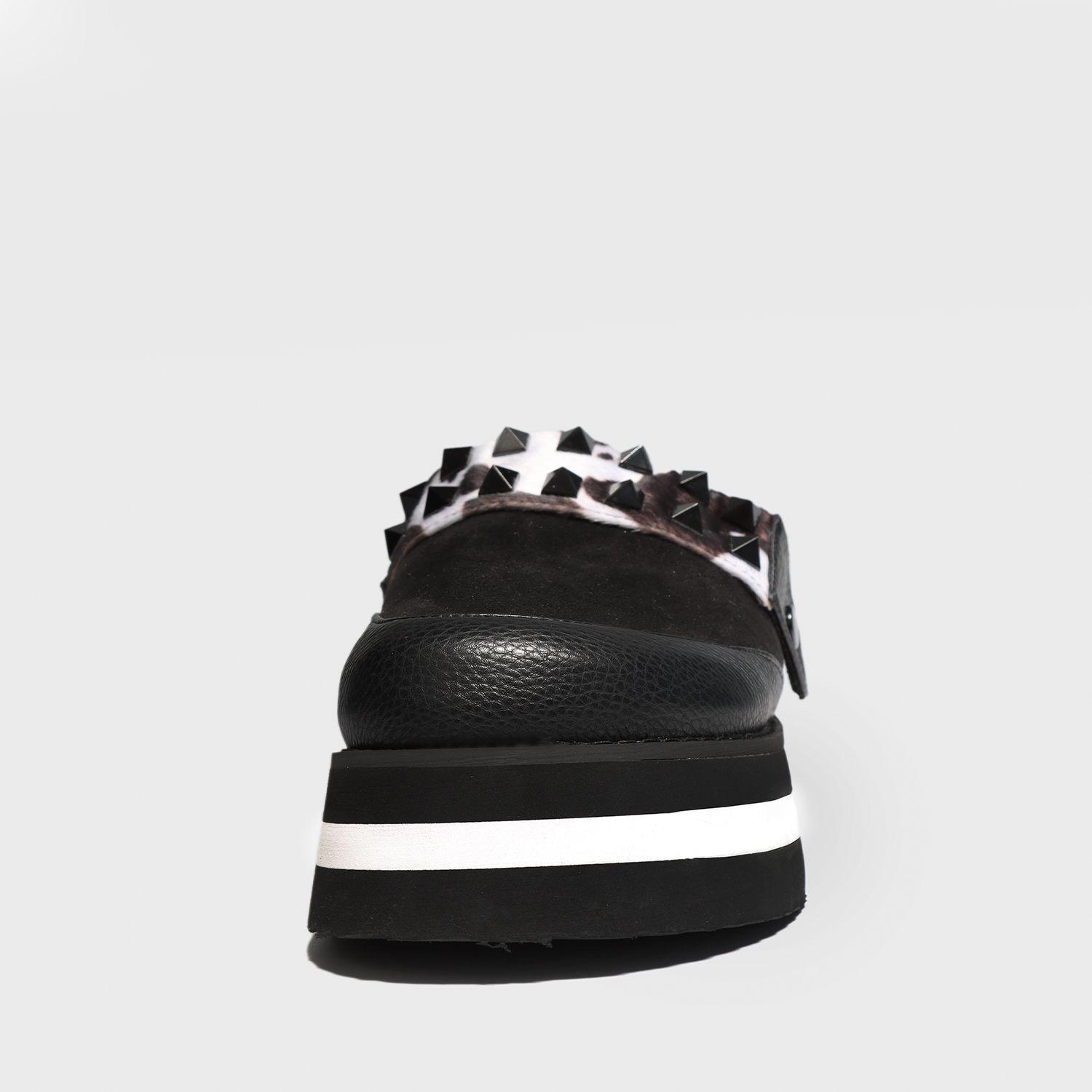 Zueco Negro Cuero Mujer 25265 Gotta-2