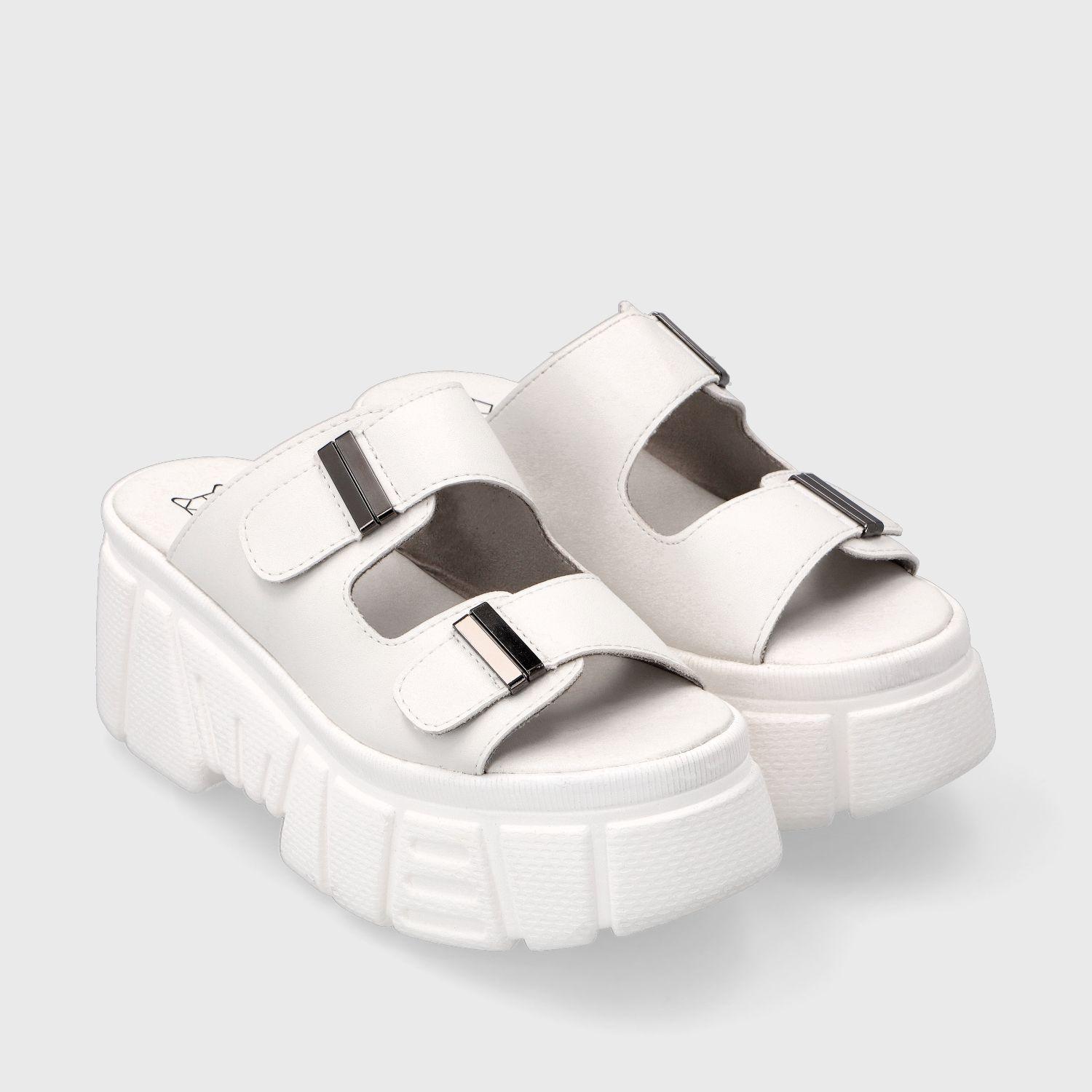 Sandalia Plataforma Blanca Mujer 35171 Gotta-2
