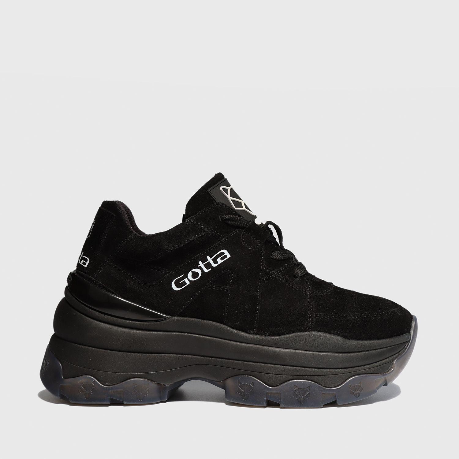Zapatilla Cuero Negra Mujer 18540 Gotta-0
