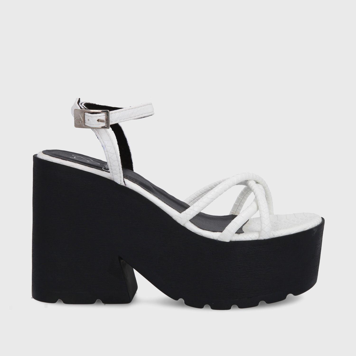 Sandalia Plataforma Blanca Mujer 15694 Gotta-0