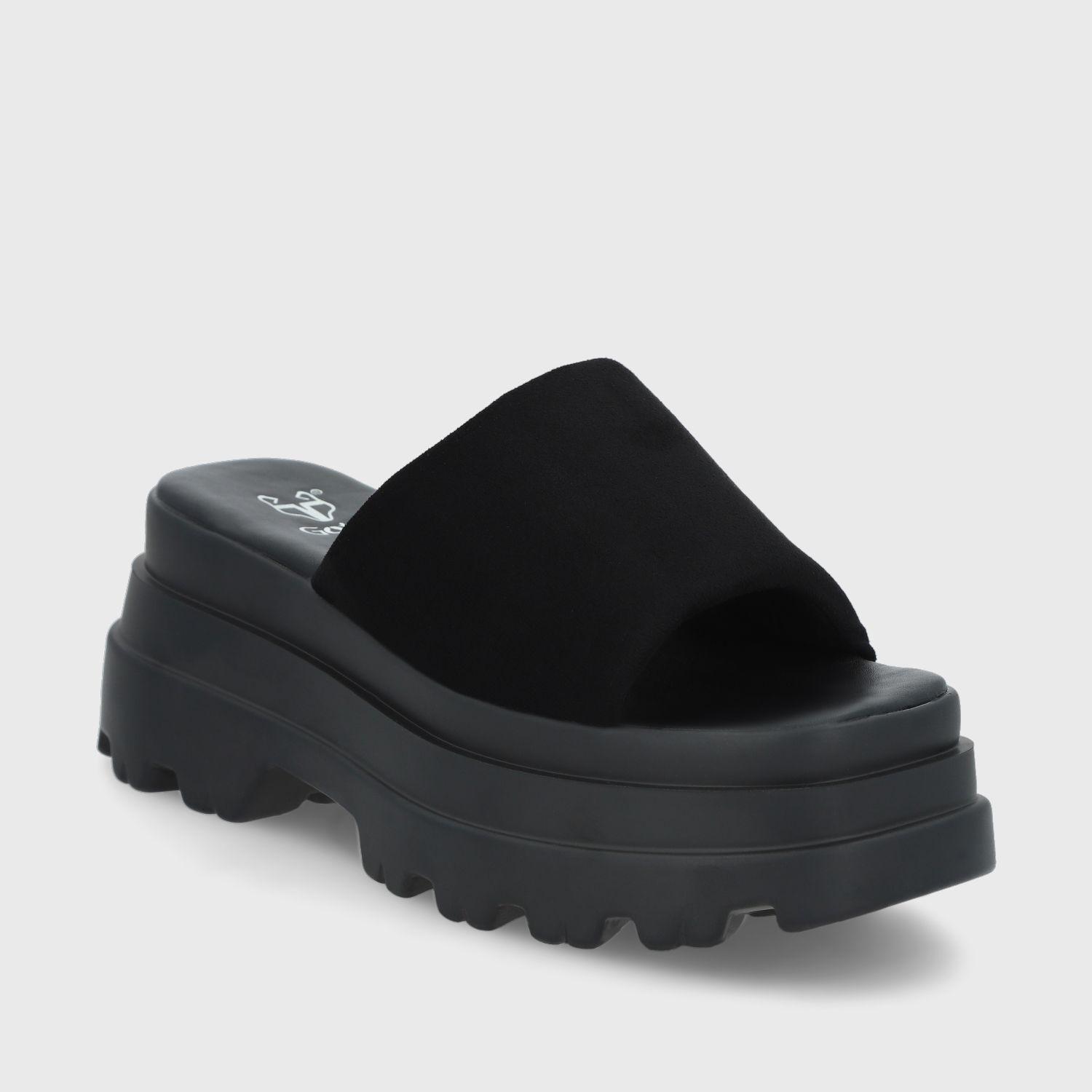 Sandalia Negra Plataforma Mujer 45731 Gotta-1