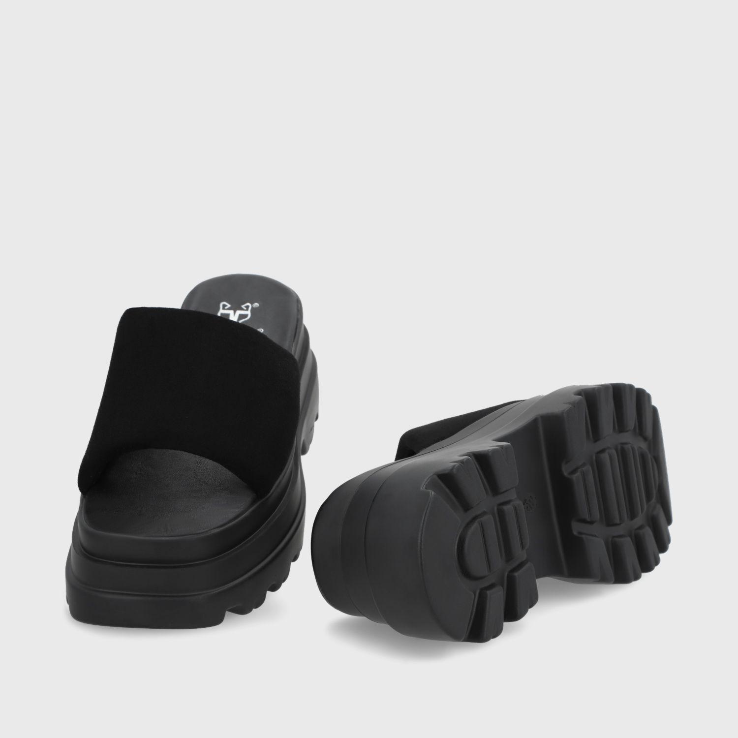 Sandalia Negra Plataforma Mujer 45731 Gotta-6