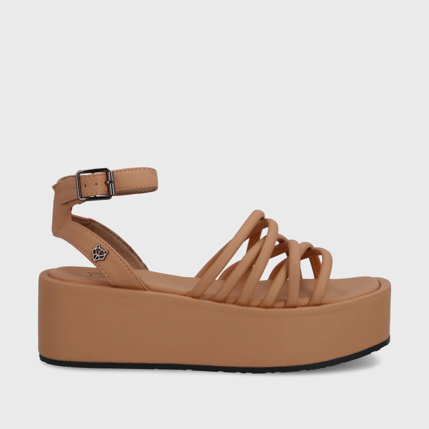 Sandalia Plataforma Camel Mujer 35220 Gotta-0