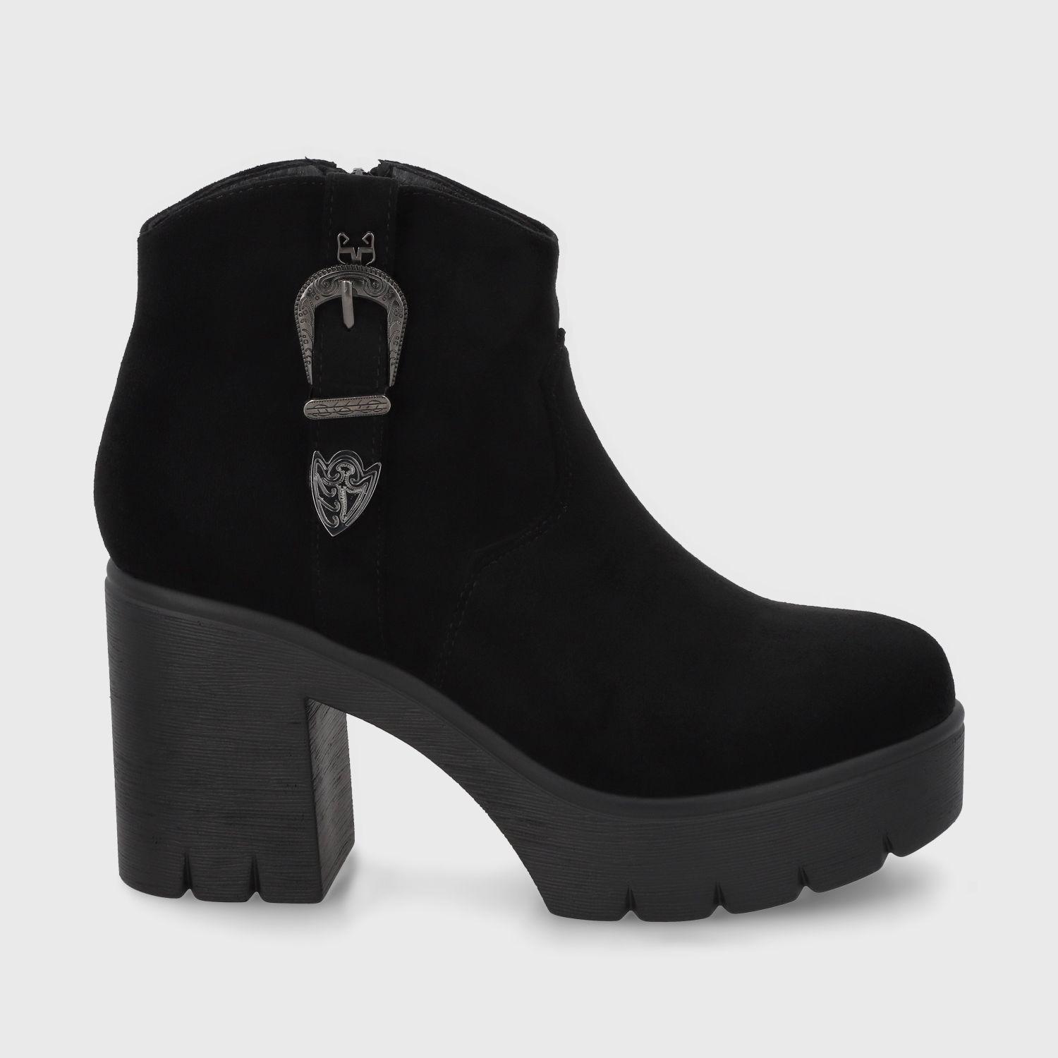 Botin Taco Negro Mujer 55311 Gotta-0