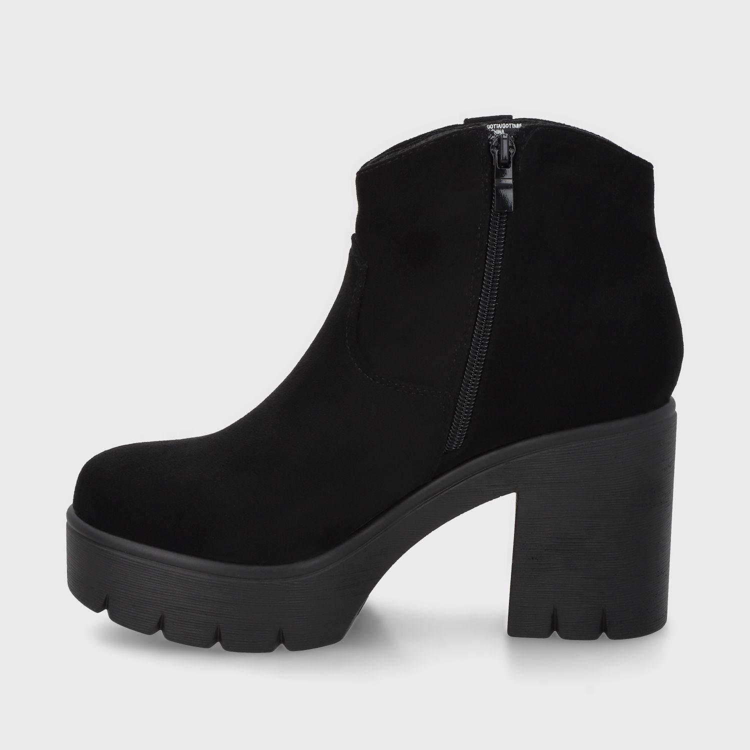 Botin Taco Negro Mujer 55311 Gotta-3