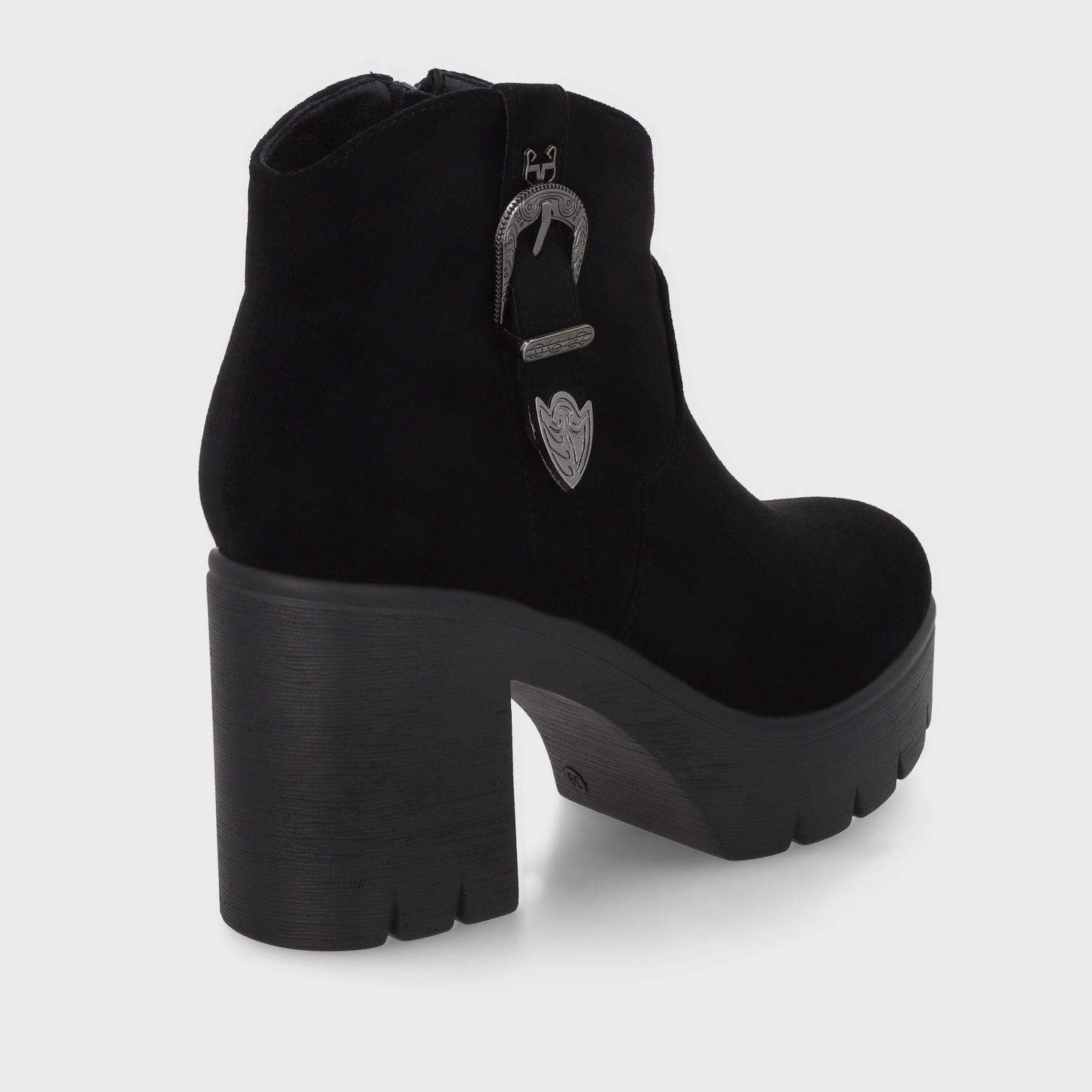 Botin Taco Negro Mujer 55311 Gotta-4