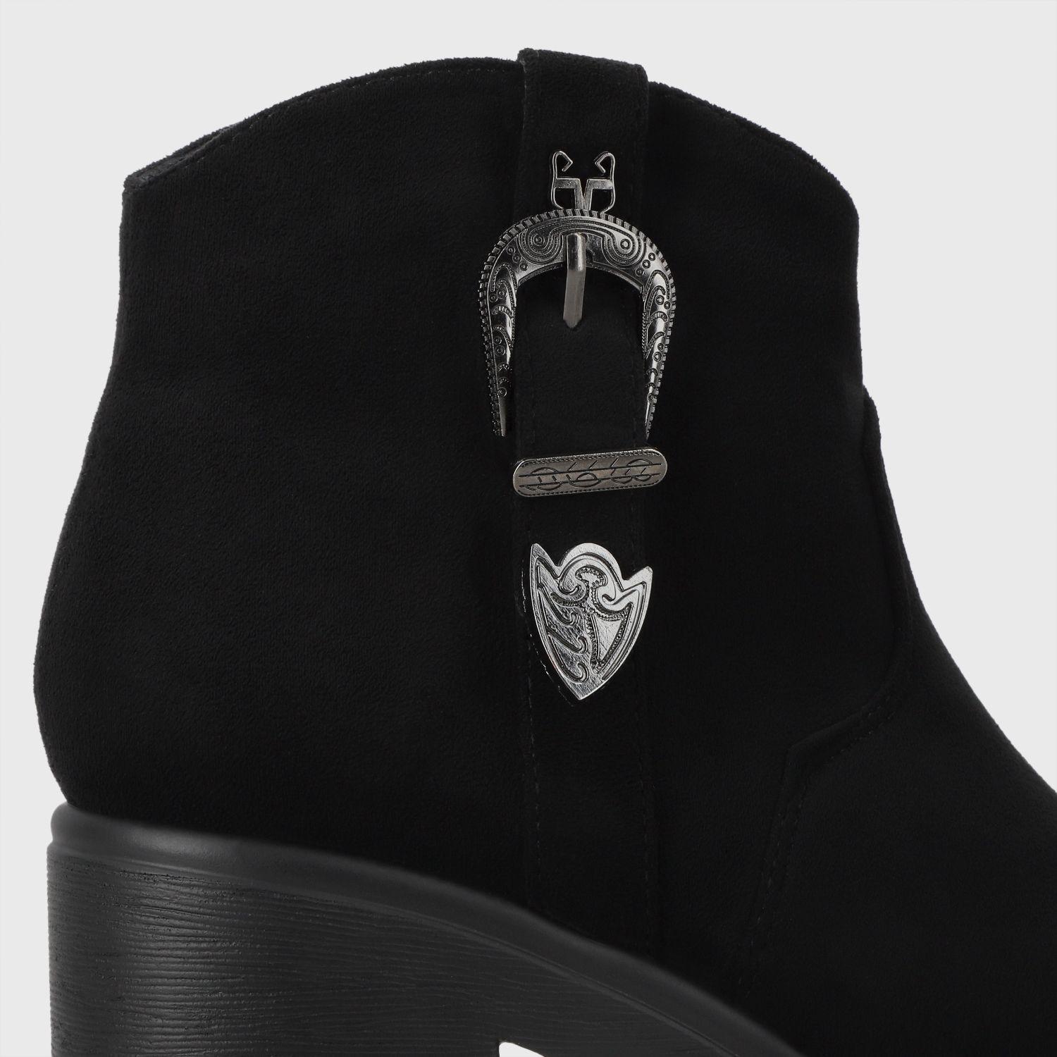 Botin Taco Negro Mujer 55311 Gotta-5