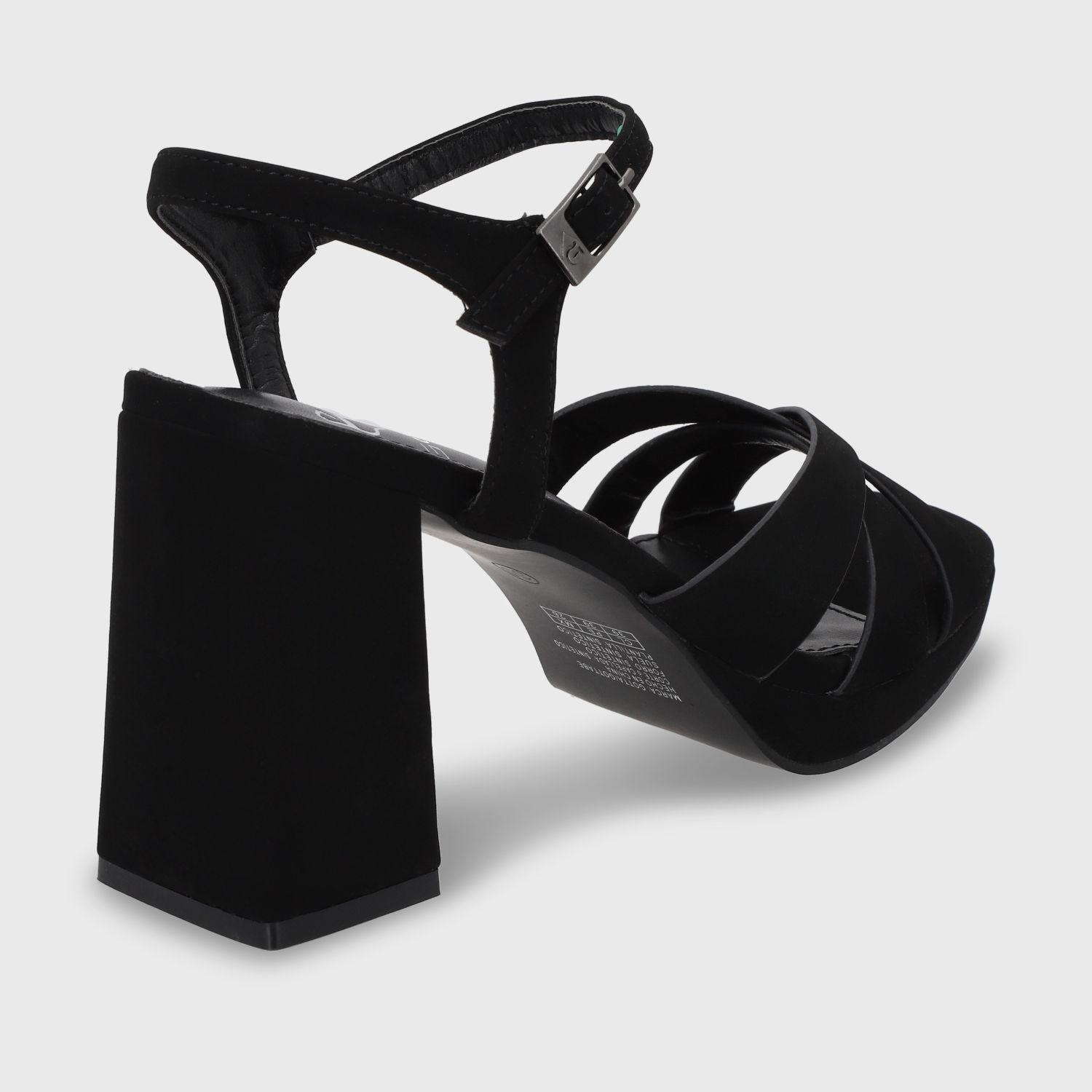Sandalia Taco Negra Mujer 45902 Gotta-4