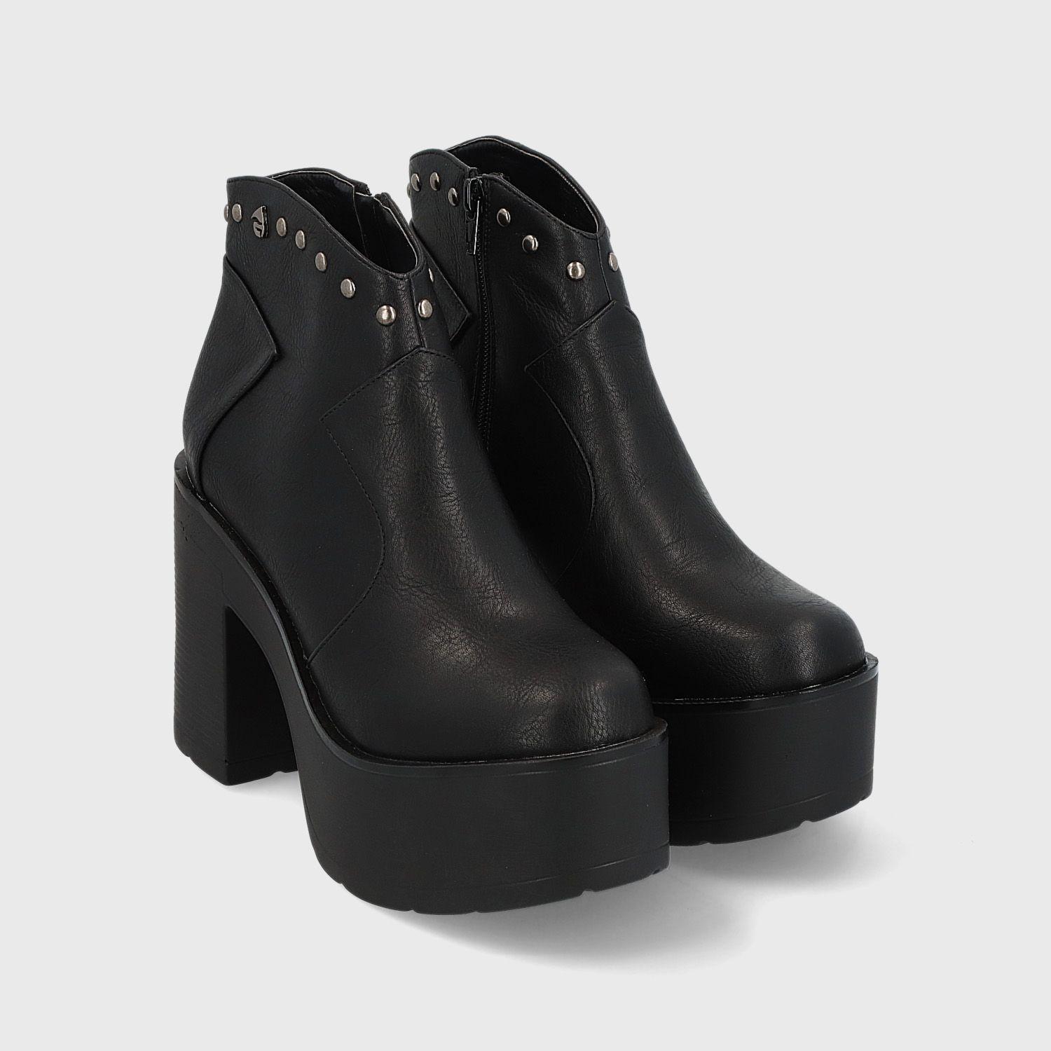 Botín Plataforma Negro Mujer 15036 Gotta-2