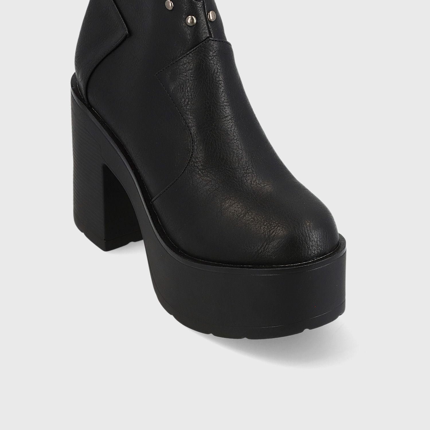 Botín Plataforma Negro Mujer 15036 Gotta-5