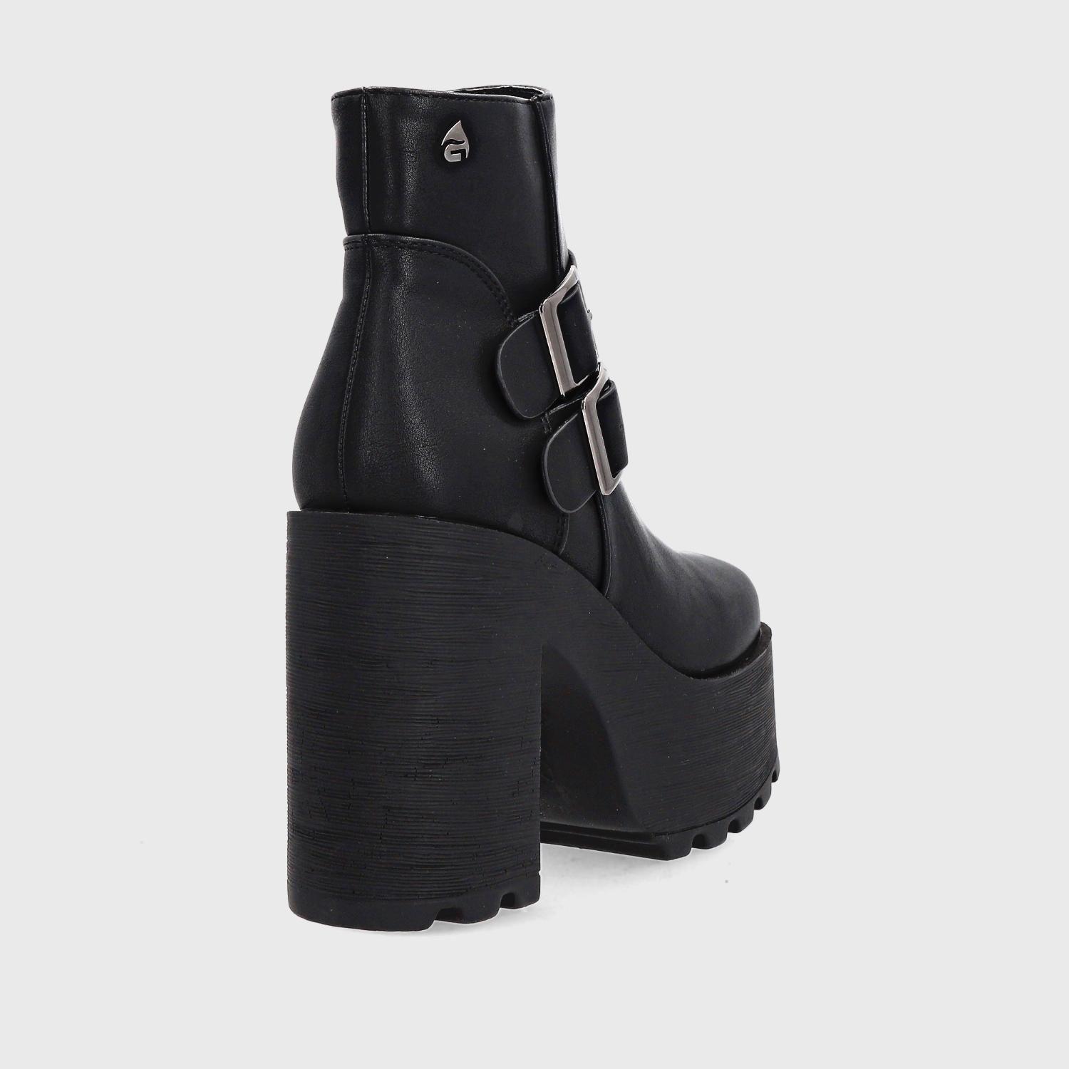 Botín Plataforma Negro Mujer 25640 Gotta-4