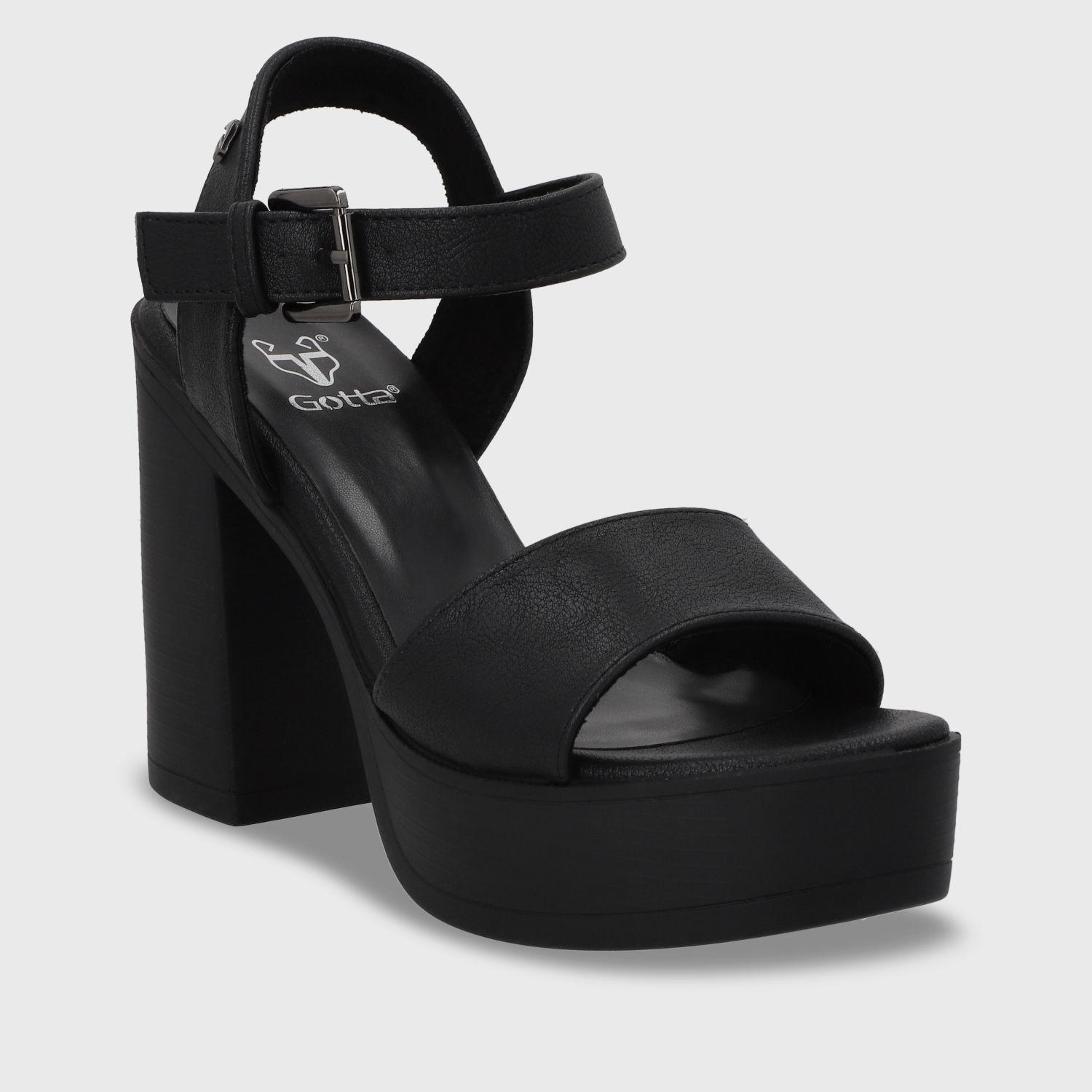 Sandalia Plataforma Negro Mujer 45961 Gotta-1