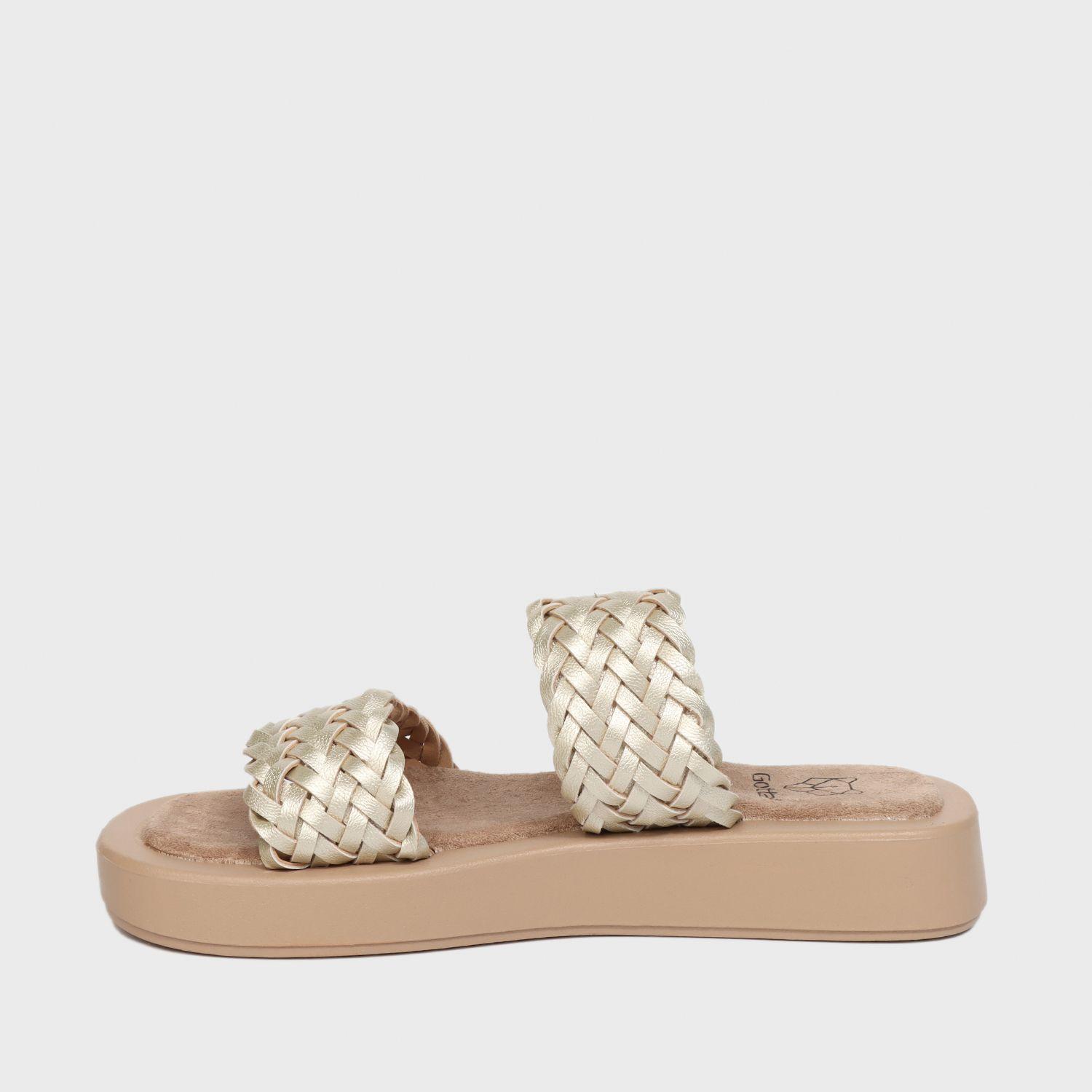 Sandalia Plana Dorada Mujer 23290 Gotta-3