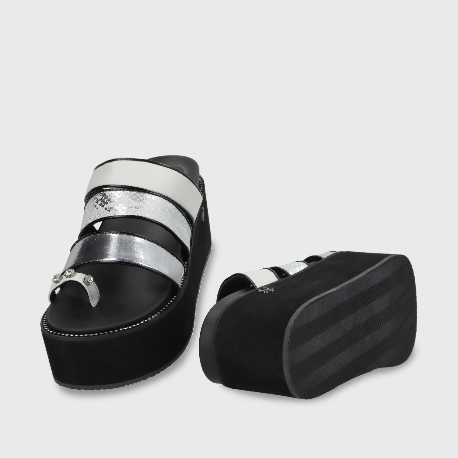 Sandalia Plataforma Blanca Mujer 15662 Gotta-6