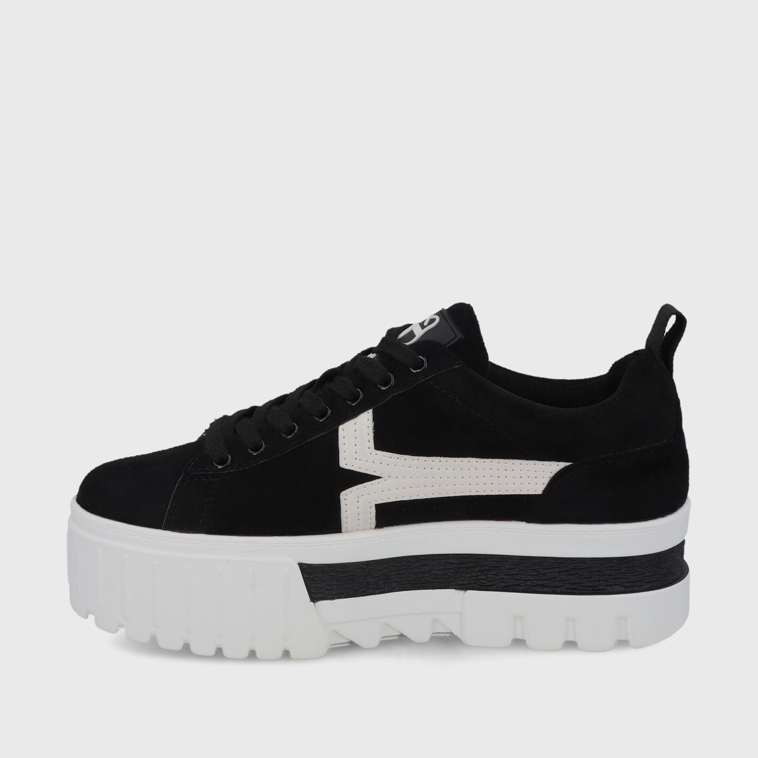 Zapatilla Plataforma Negra Mujer 23243 Gotta-3