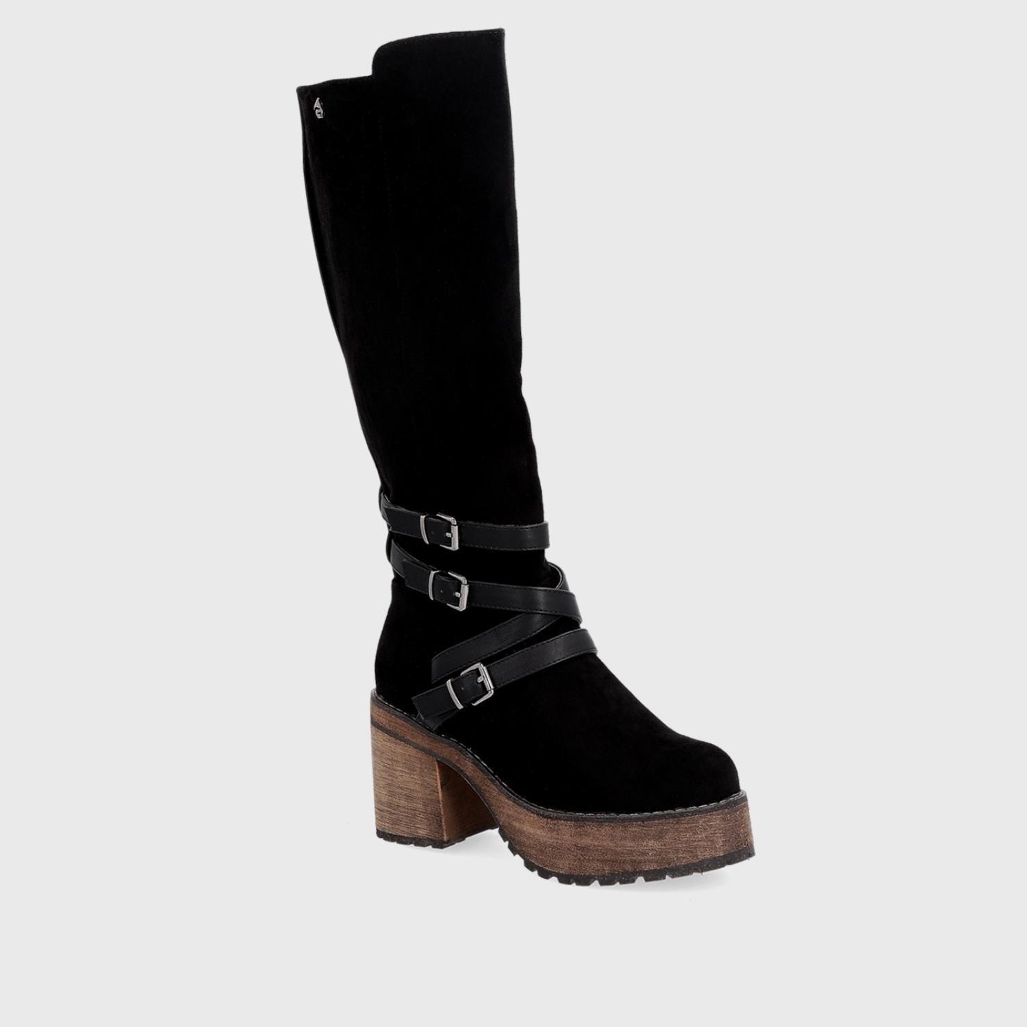 Bota Taco Negra Mujer 15064 Gotta-1