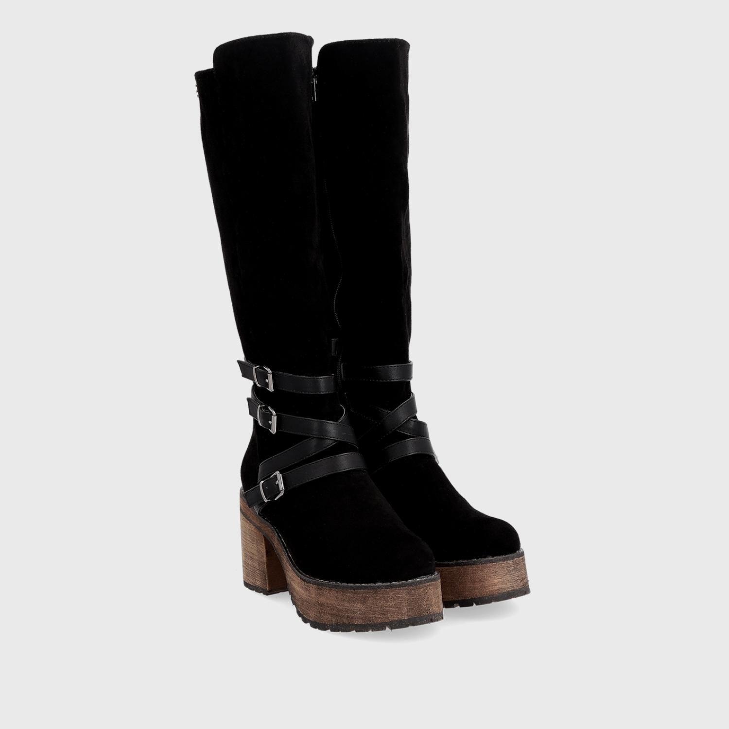 Bota Taco Negra Mujer 15064 Gotta-2