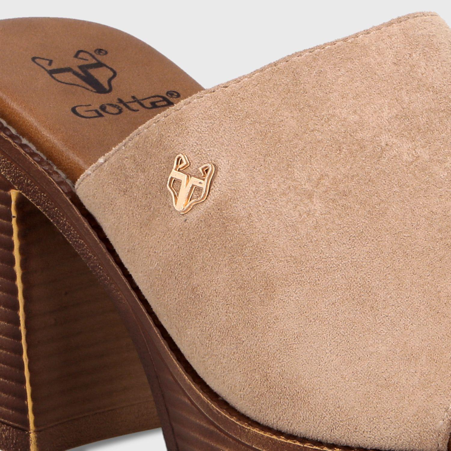 Sandalia Taco Beige Mujer 65920 Gotta-5