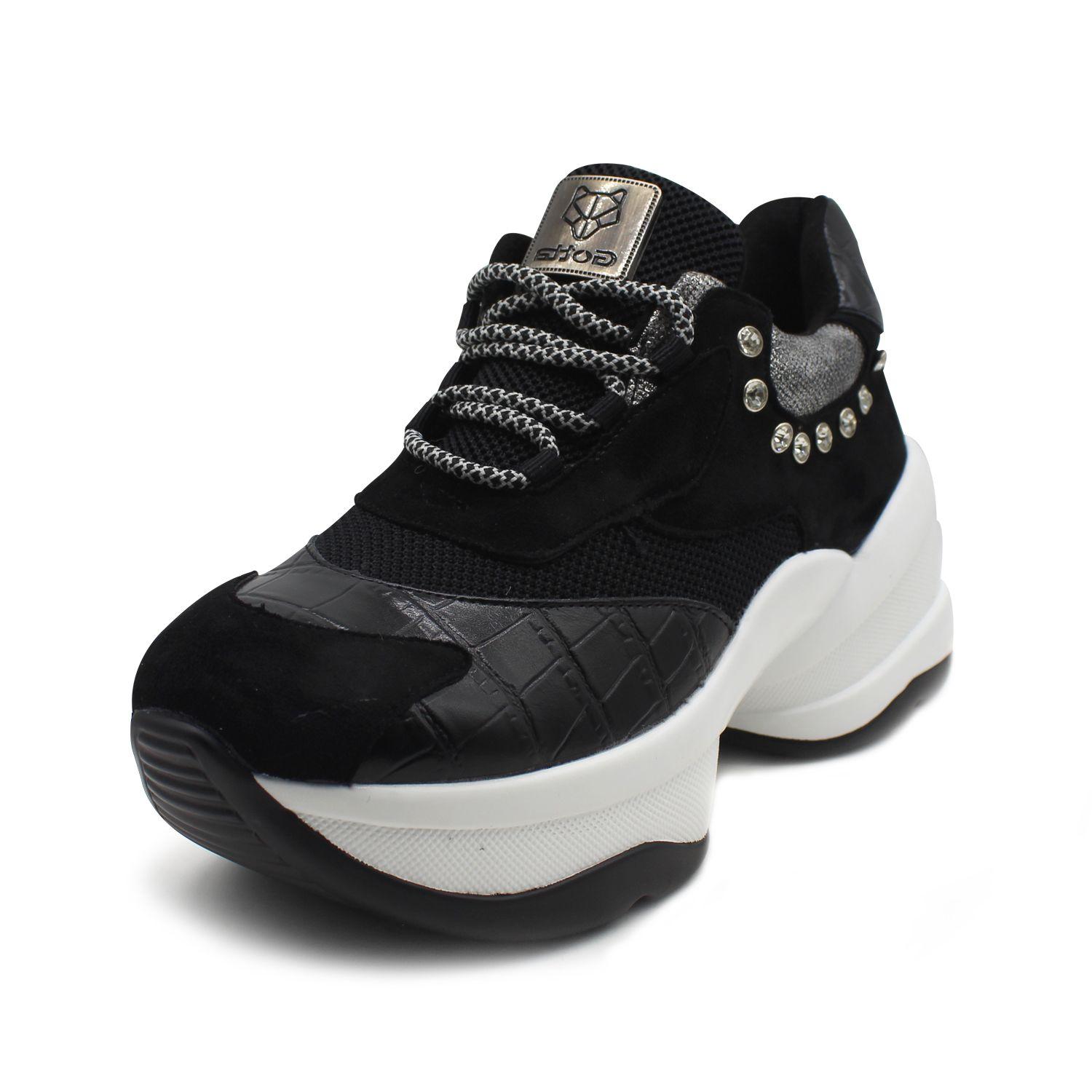 Zapatilla Negra Mujer 13161 Gotta-2