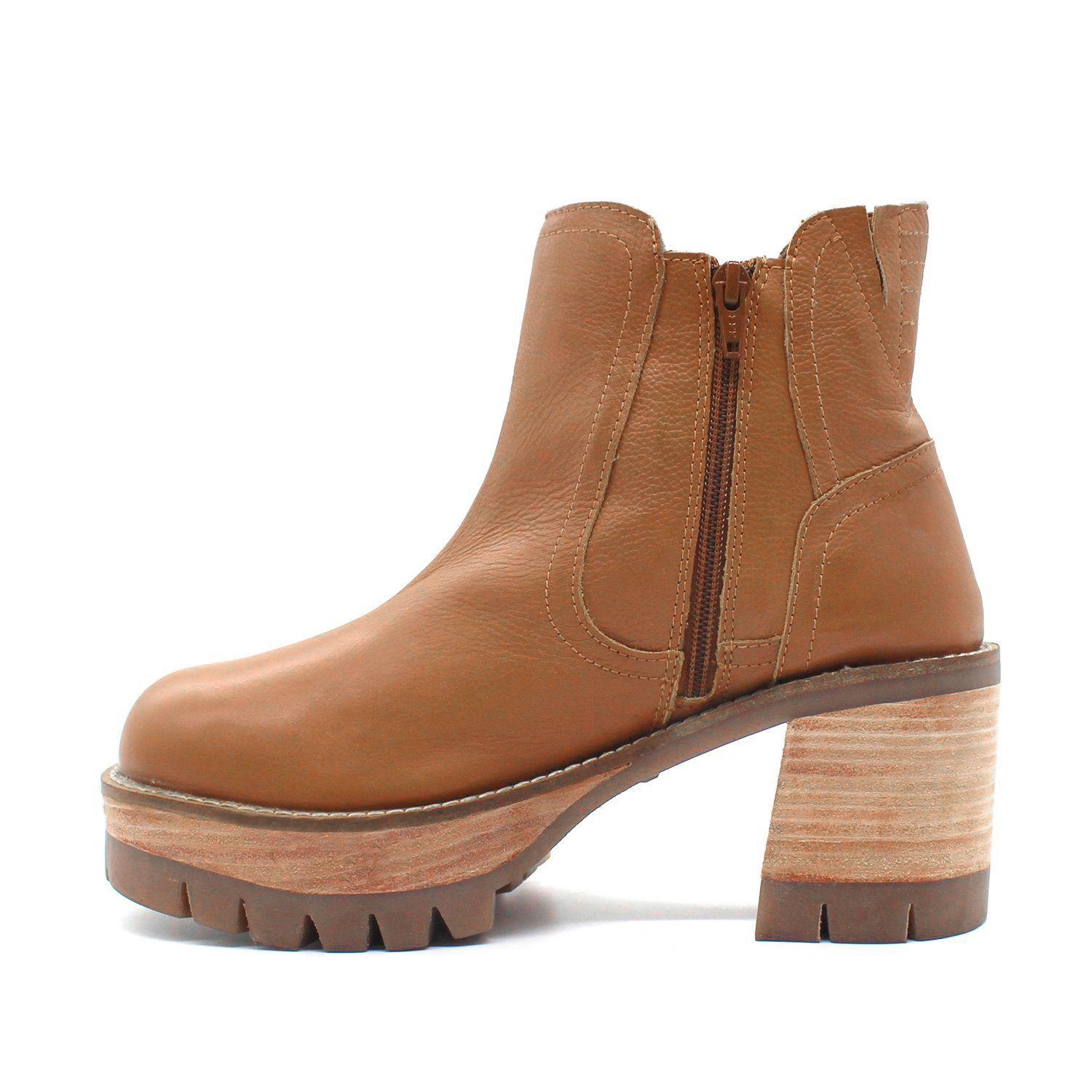 BOTIN CUERO CAMEL 18562-4