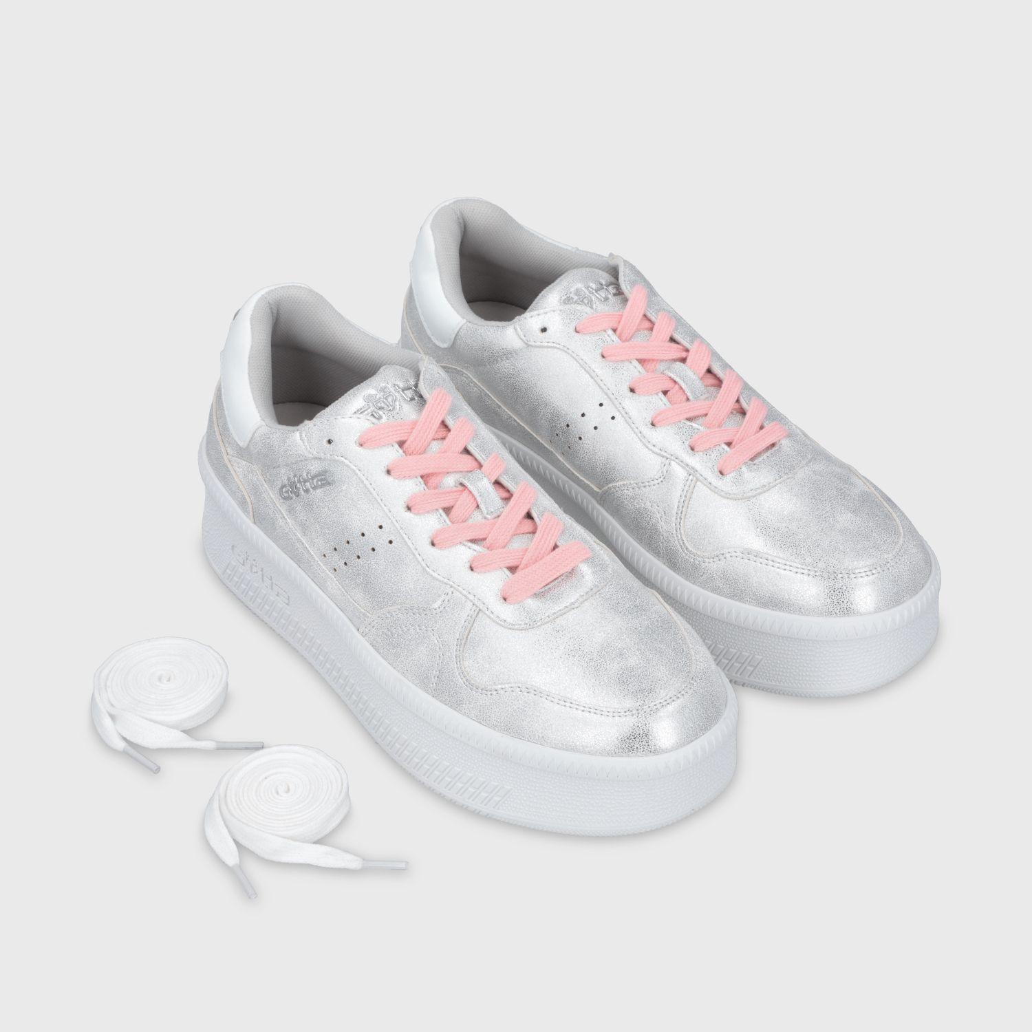 Zapatilla Plataforma Plateada Mujer 67313 Gotta-2