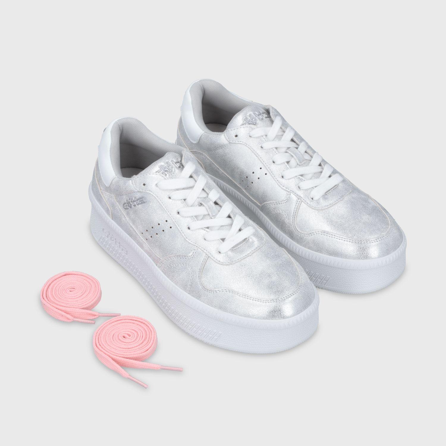 Zapatilla Plataforma Plateada Mujer 67313 Gotta-3