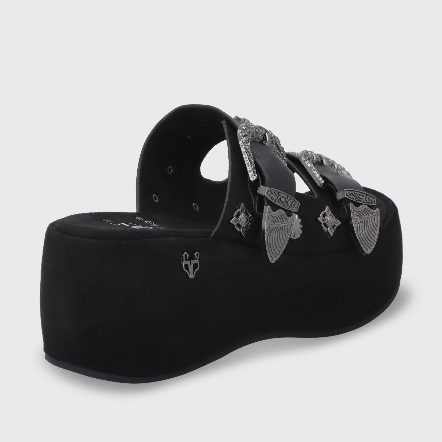 Sandalia Plataforma Negra Mujer 45825 Gotta-4