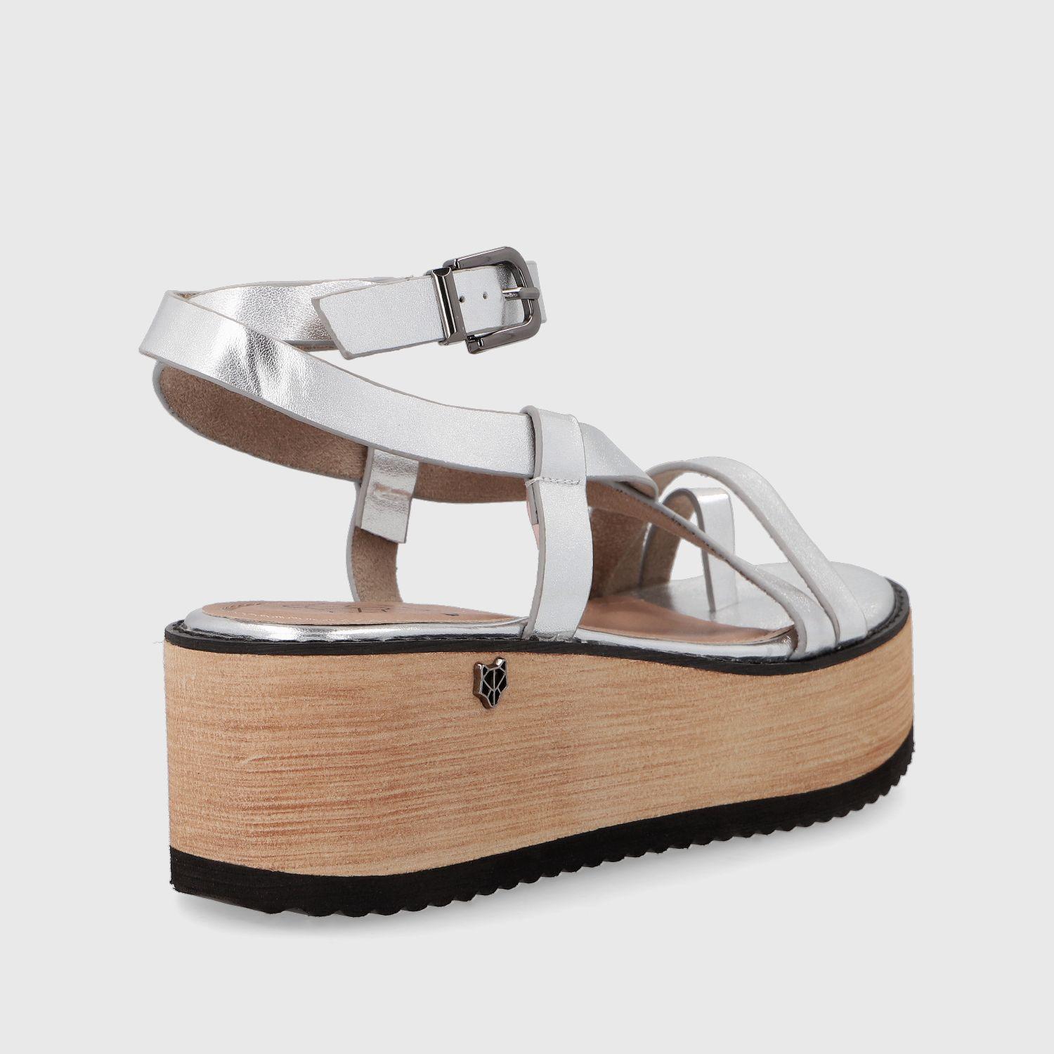 Sandalia Plataforma Plateada Mujer 15615 Gotta-4