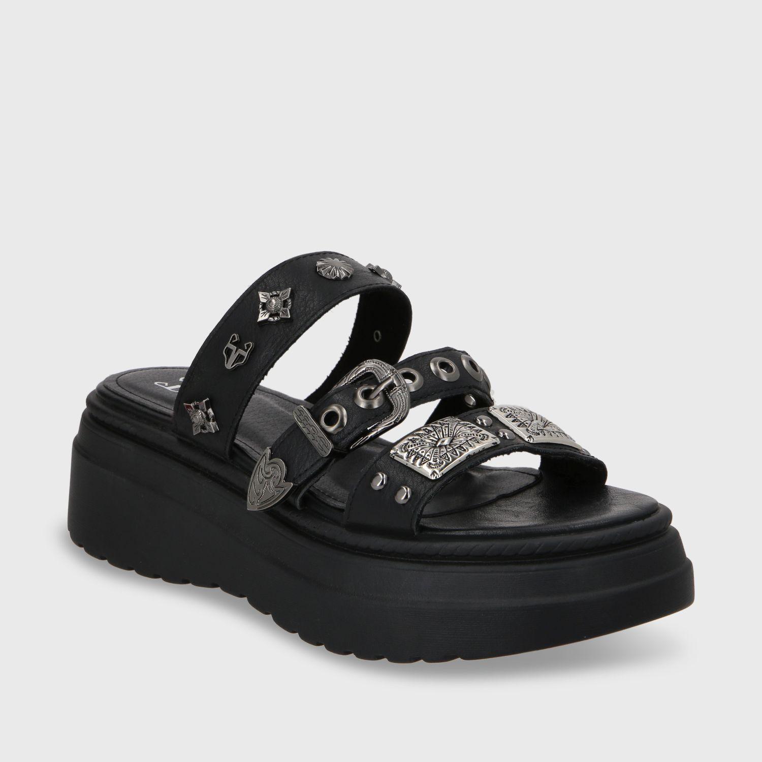 Sandalia Plataforma Negro Mujer 55922 Gotta-2