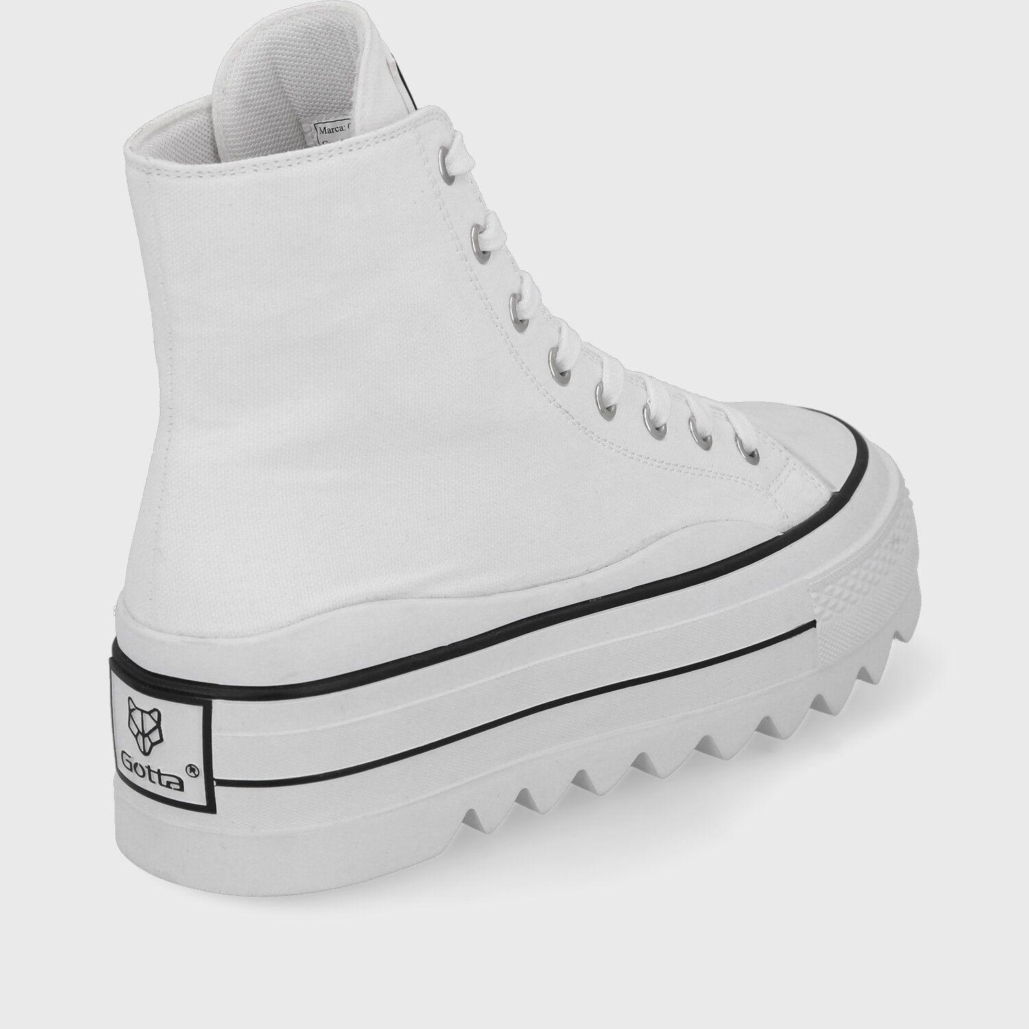 Zapatilla Plataforma Blanca Mujer 33742 Gotta-4