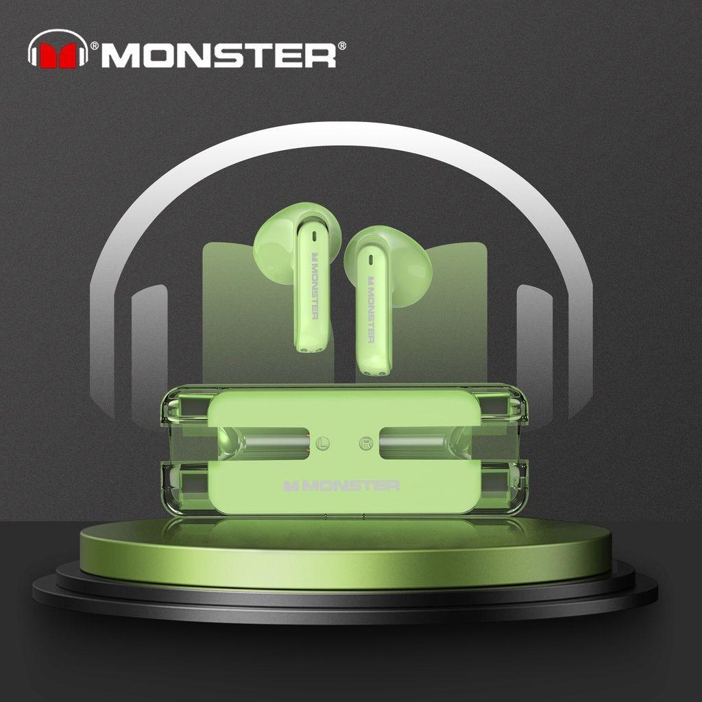 Audifonos Bluetooth Gamer Monster Xkt08 Bluetooth 5.3 Verde-1
