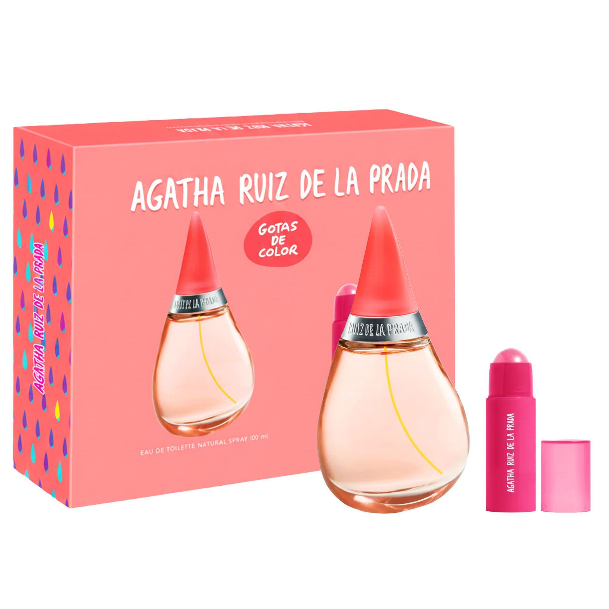 AGATHA RUIZ DE LA PRADA GOTAS DE COLOR SET EDT 100 ML / LIPS & CHEEK 5 GR ESTUCHE-0